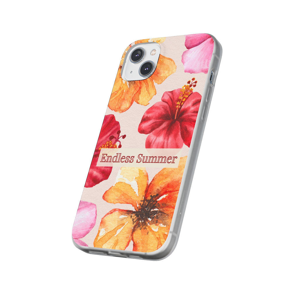 Phone Case - 'Endless Summer' Floral Watercolor Protective Flexi Case
