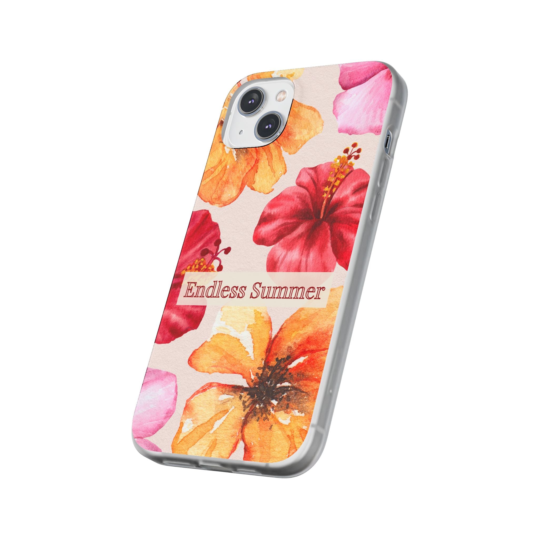 Phone Case - 'Endless Summer' Floral Watercolor Protective Flexi Case