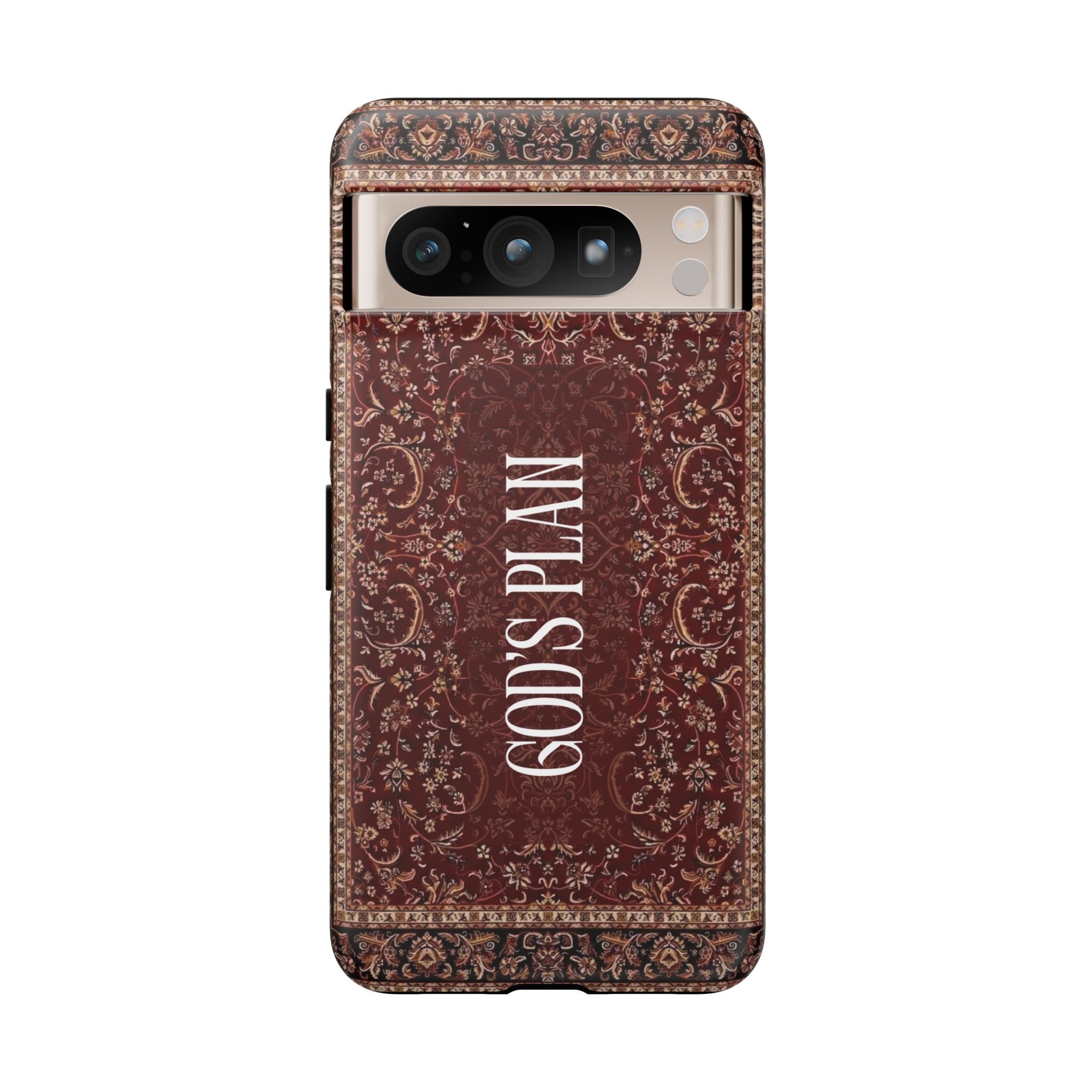 God's Plan — Vintage Tapestry Christian Tough Phone Case | Boho Faith Cover