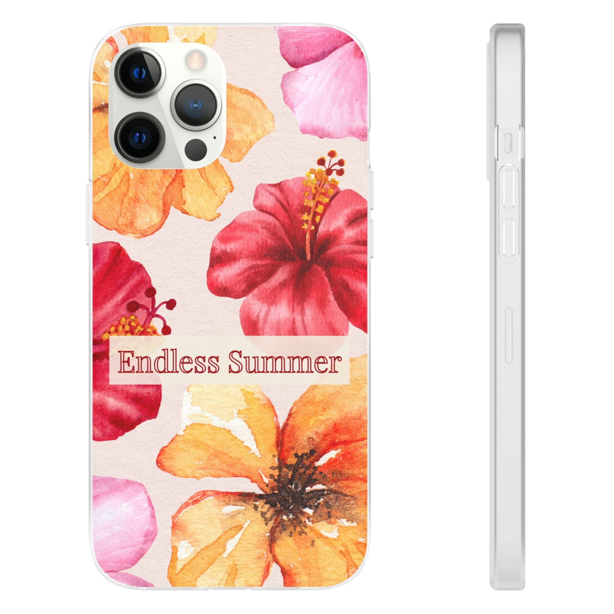 Phone Case - 'Endless Summer' Floral Watercolor Protective Flexi Case