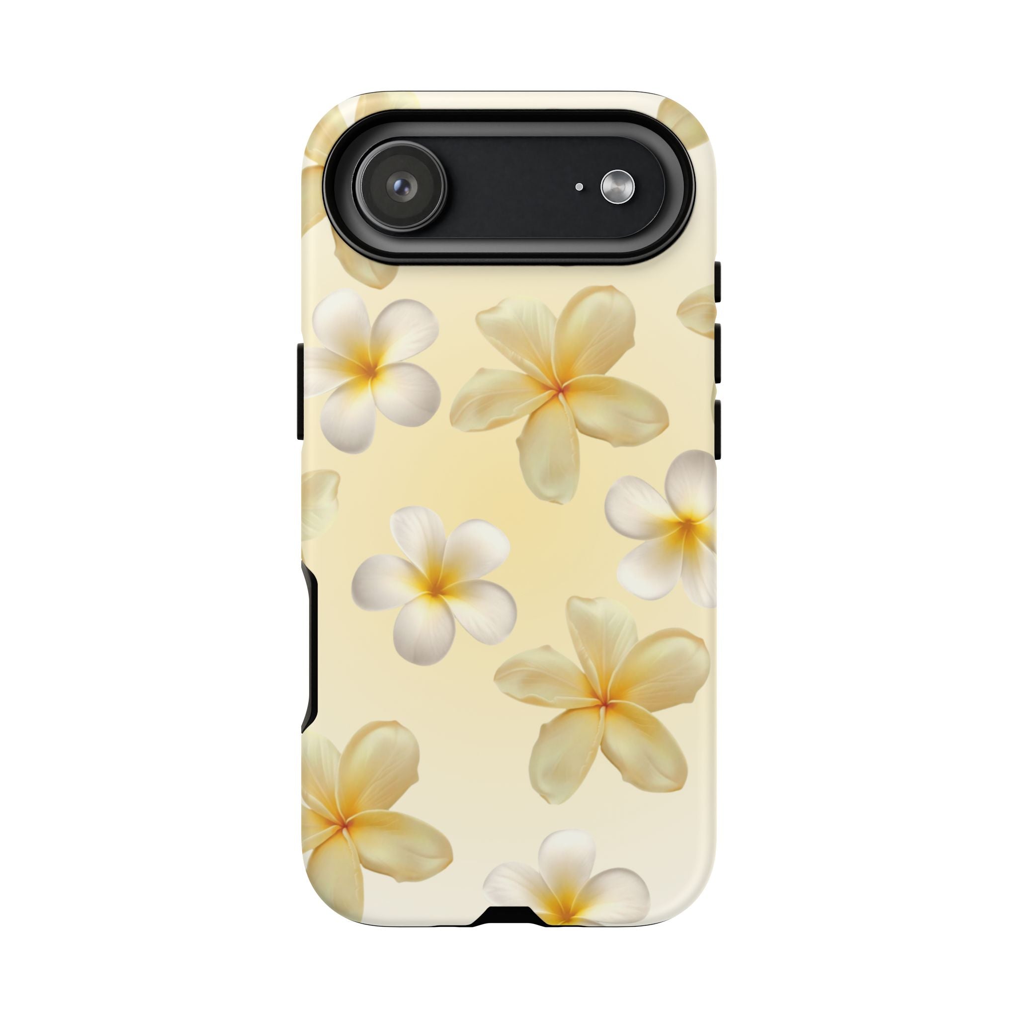 Plumeria Floral Phone Case — Tropical Yellow Hard Phone Cover