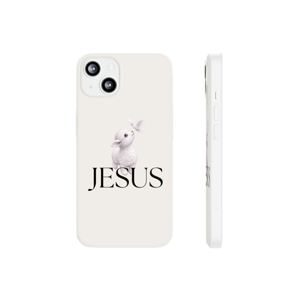 Jesus Lamb Phone Case - Christian Faith iPhone Case with Dove
