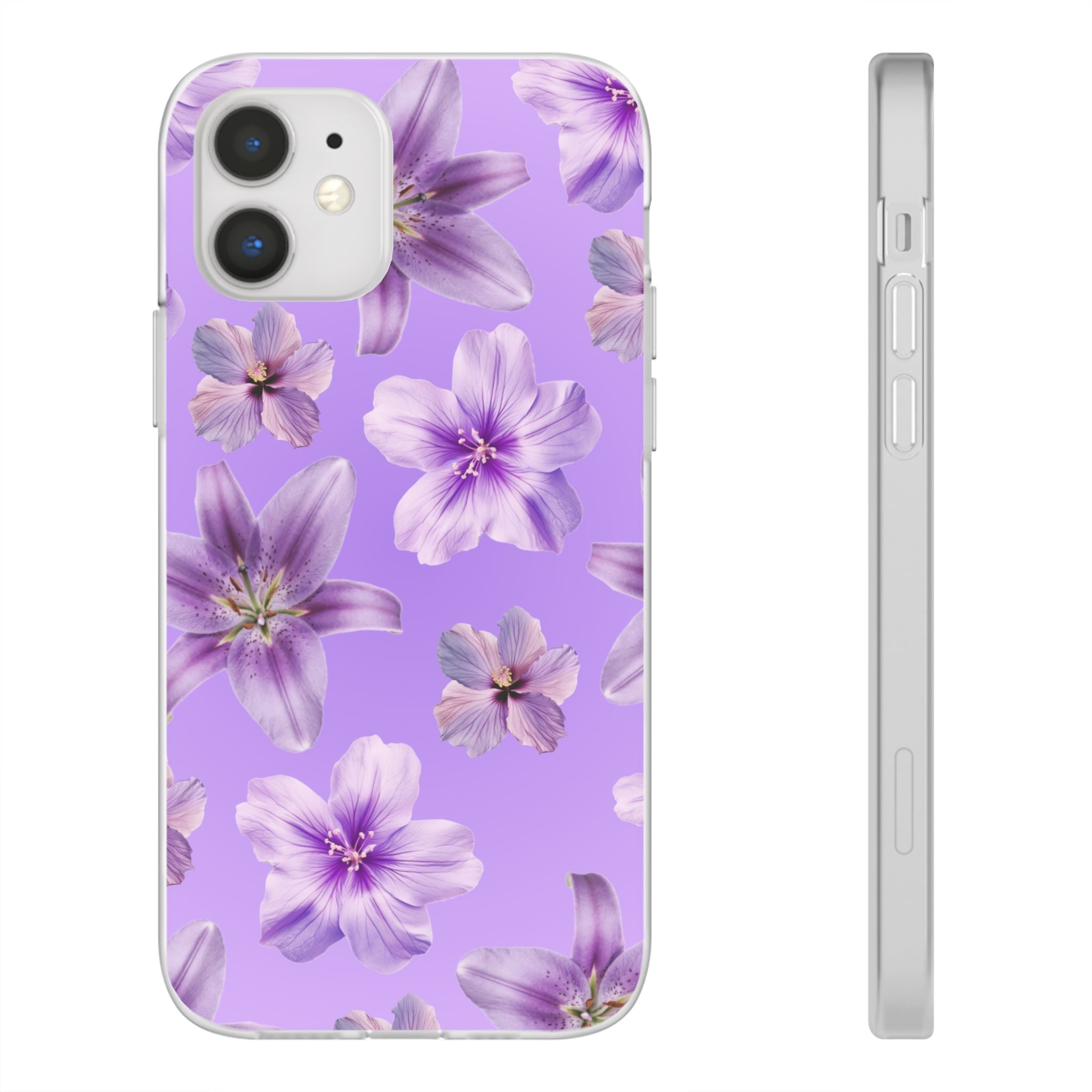 Purple Floral Phone Case — Lavender Blossom Flexi Case
