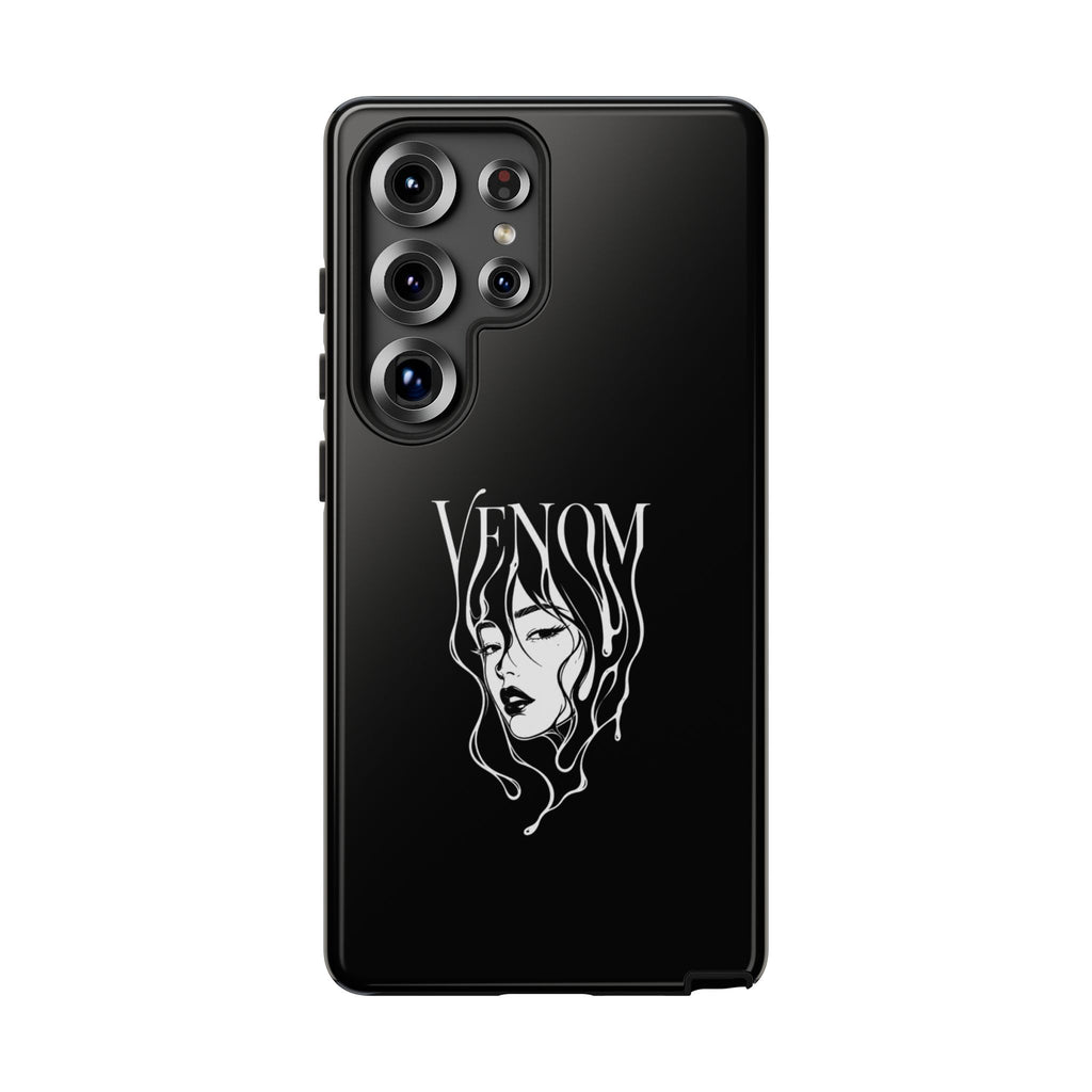 Venom Goth Phone Case — Black Protective Tough Case with Dark Femme Artwork