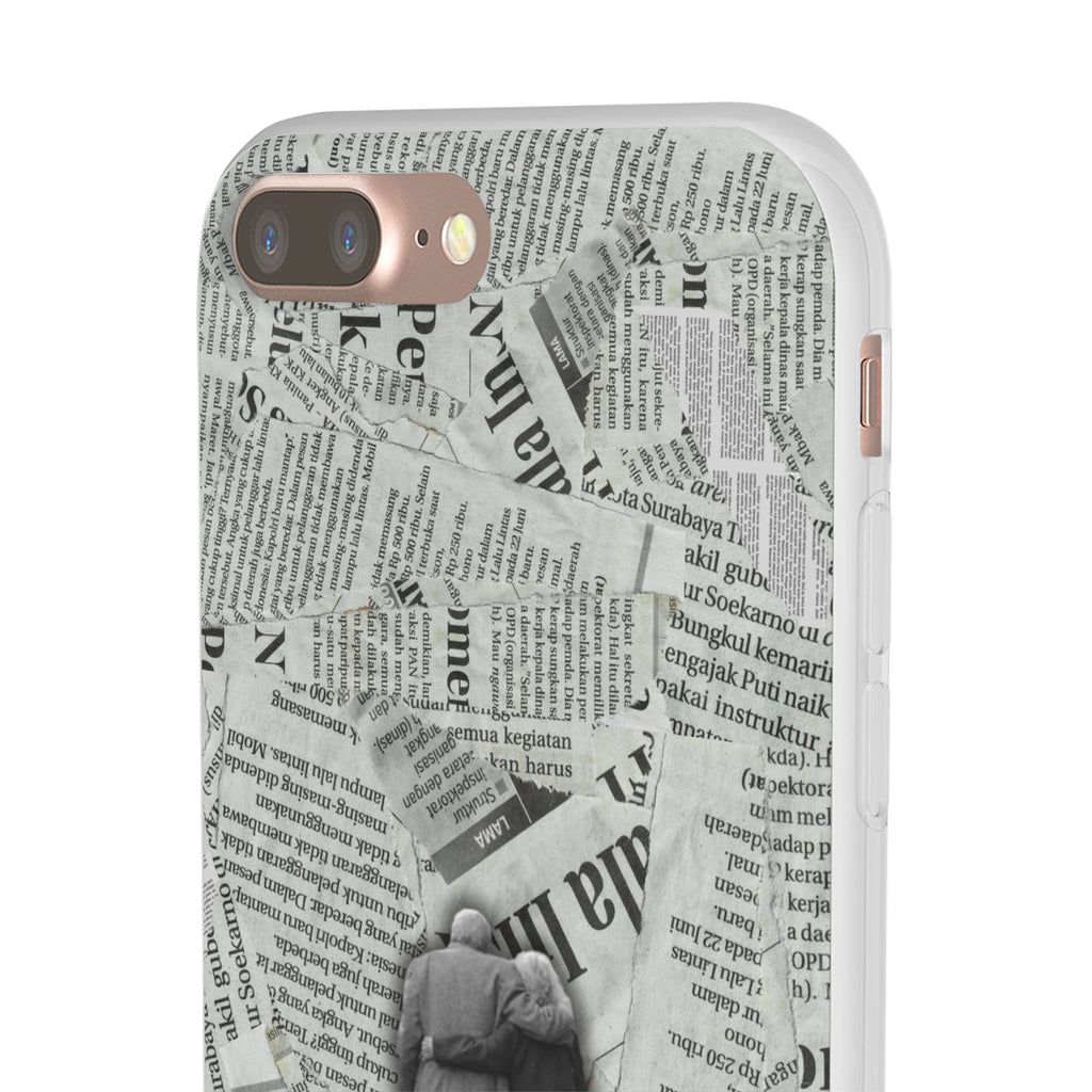 Newspaper Collage 'Until The End' Phone Case - Romantic Vintage iPhone Cover