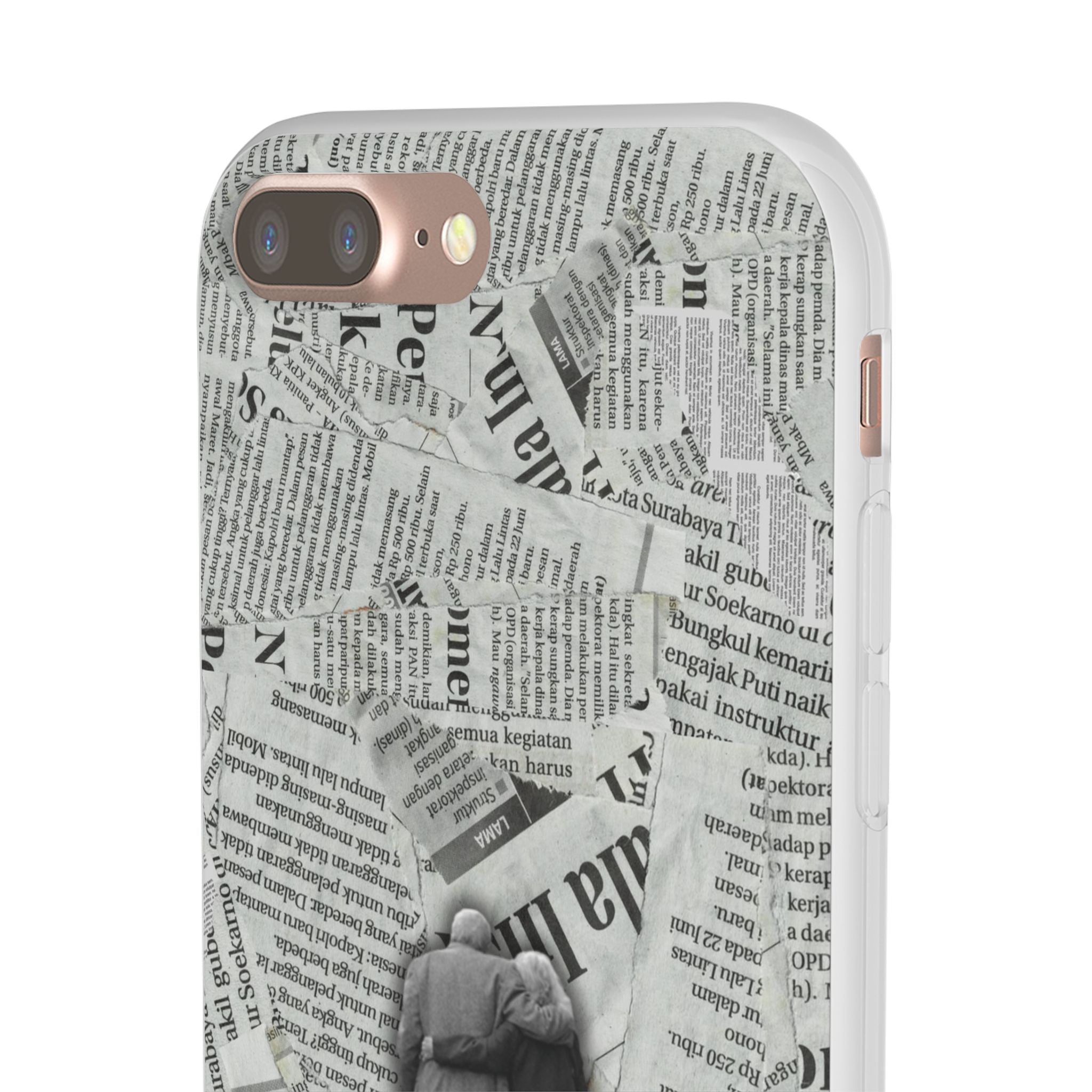 Newspaper Collage 'Until The End' Phone Case - Romantic Vintage iPhone Cover