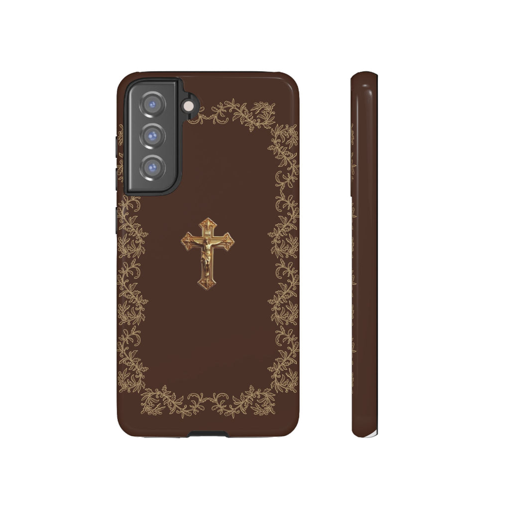 Gold Cross Bible - Christian Tough Phone Case