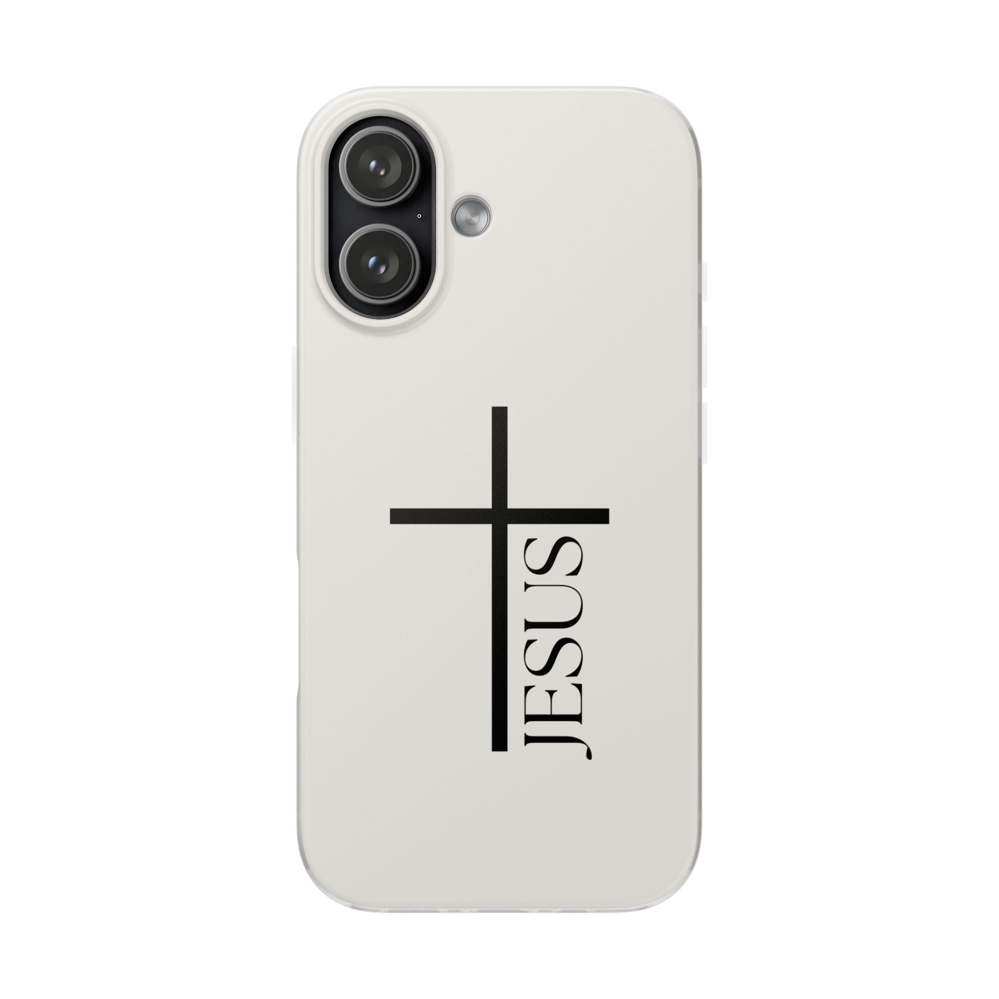 Christian Cross Phone Case - JESUS Vertical Minimalist iPhone Cover
