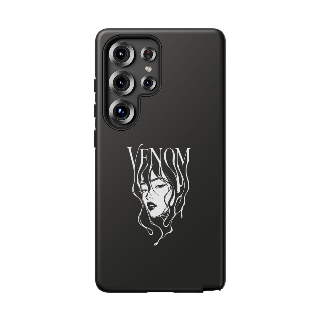 Venom Goth Phone Case — Black Protective Tough Case with Dark Femme Artwork