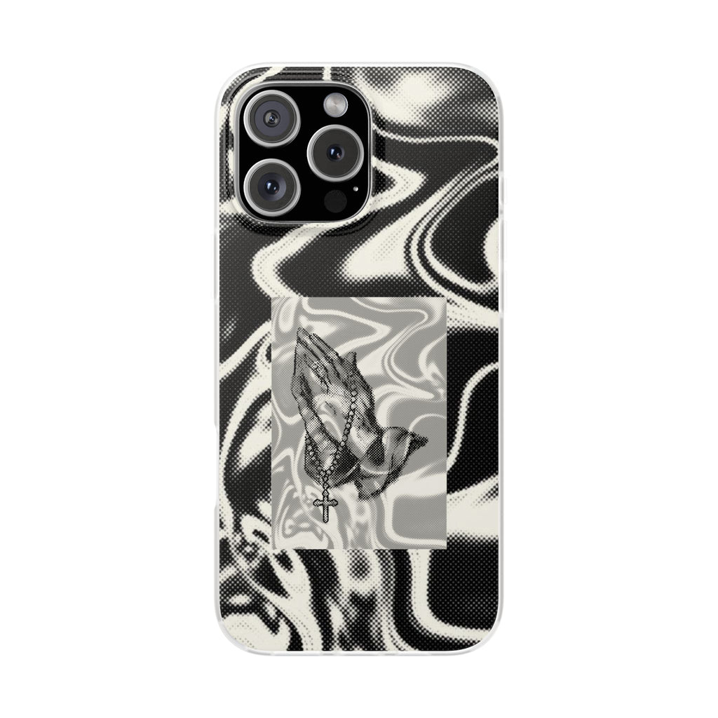 Praying Hands Black & White Phone Case