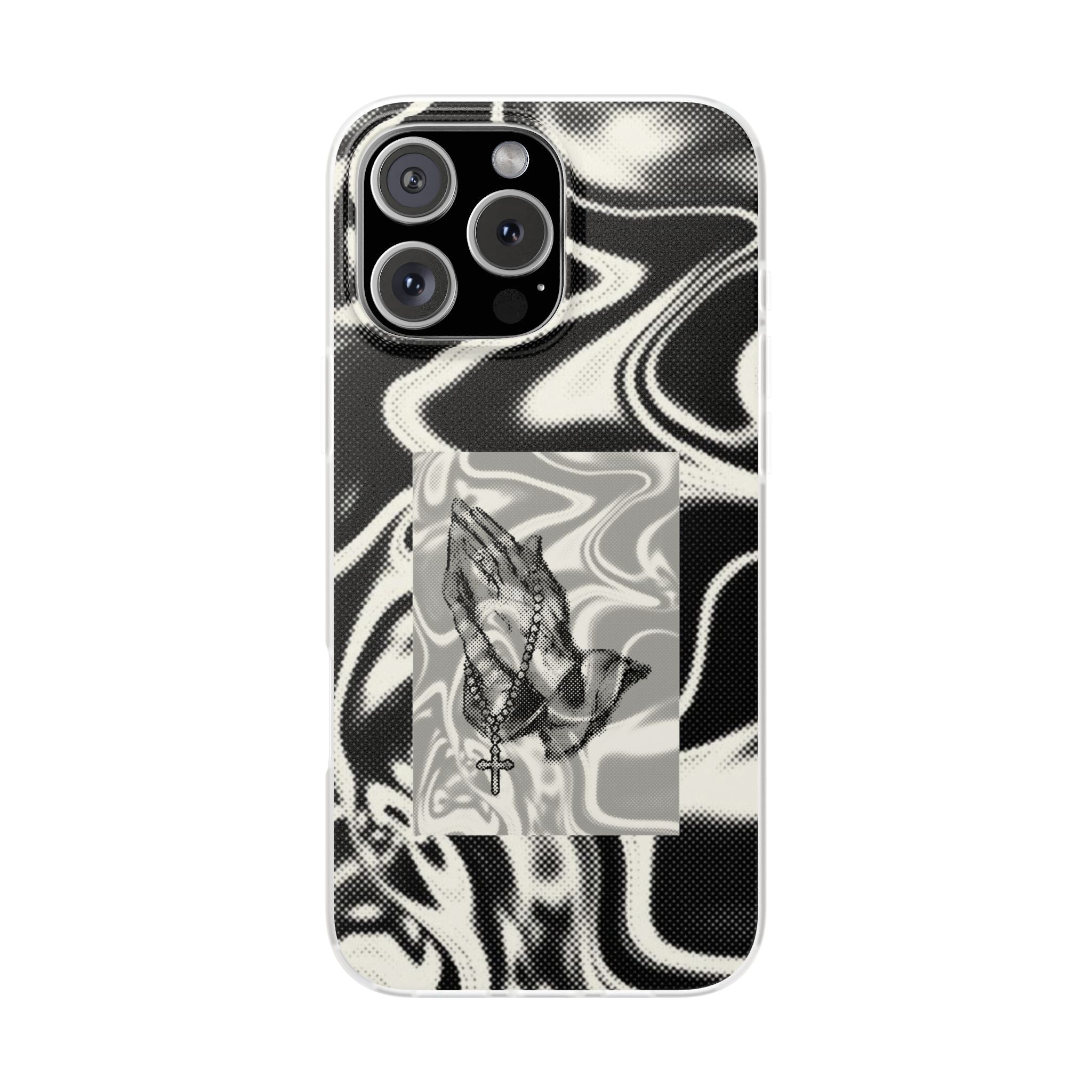 Praying Hands Black & White Phone Case