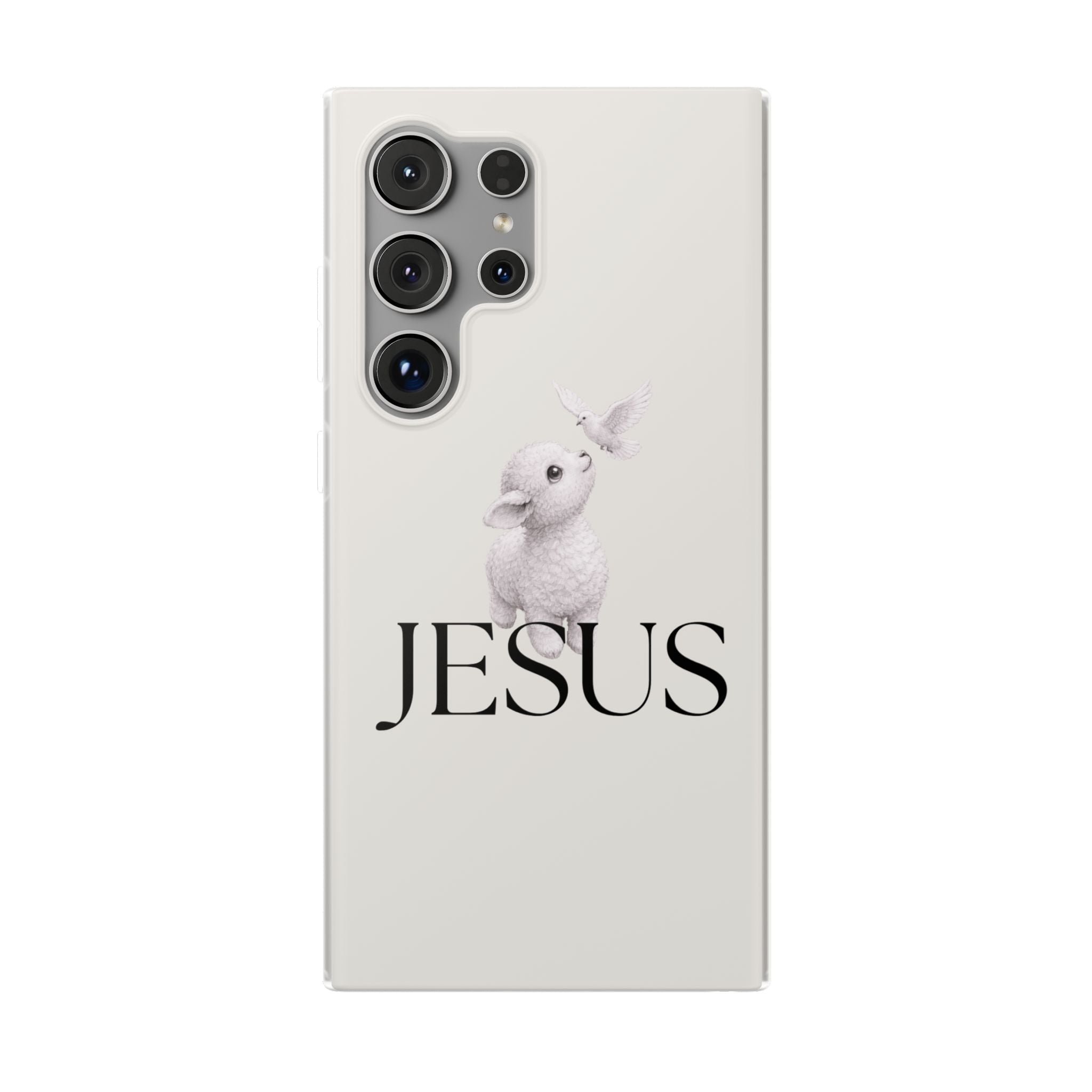 Jesus Lamb Phone Case - Christian Faith iPhone Case with Dove