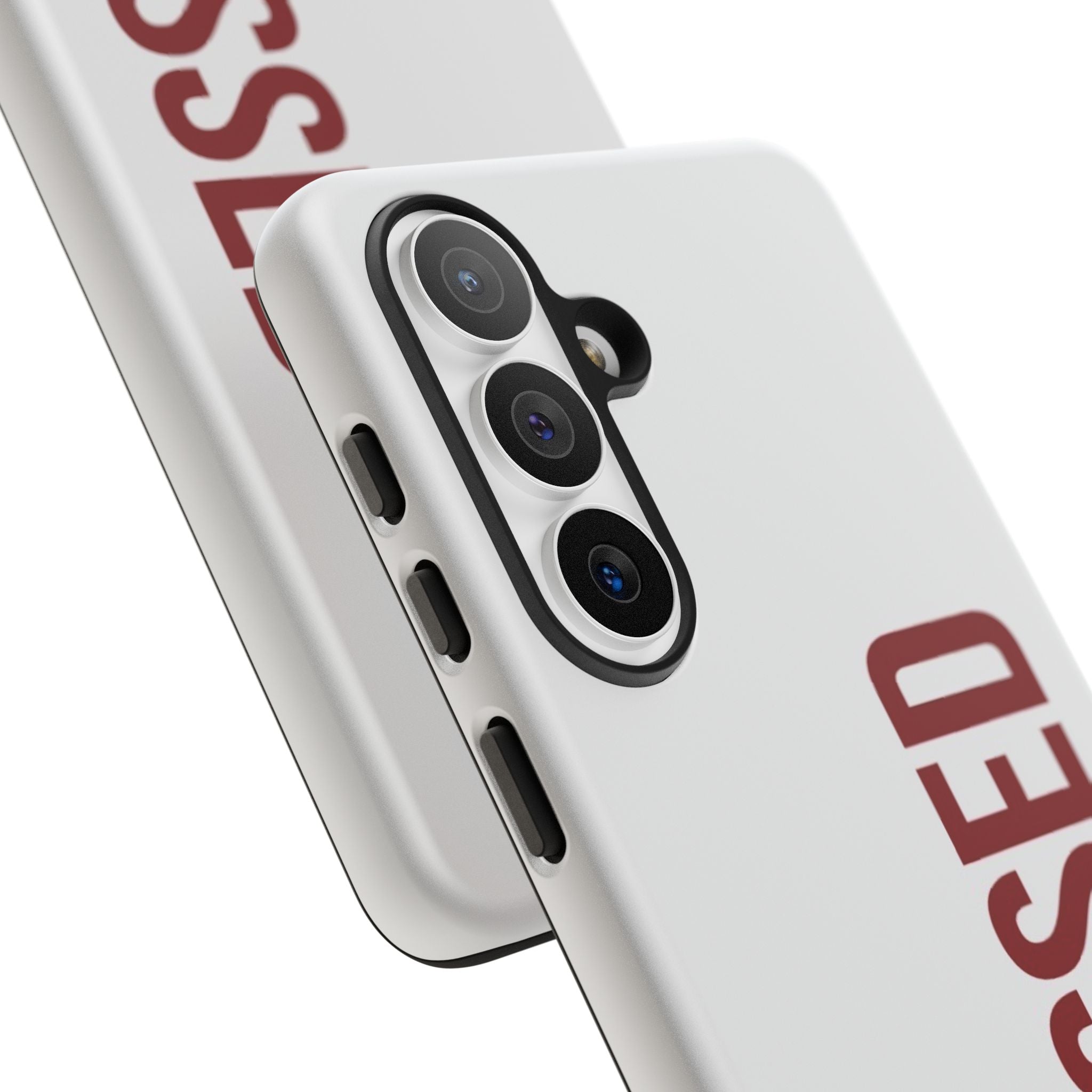 Blessed Vertical Phone Case — Protective Slim iPhone Cover with Red 'BLESSED' Text