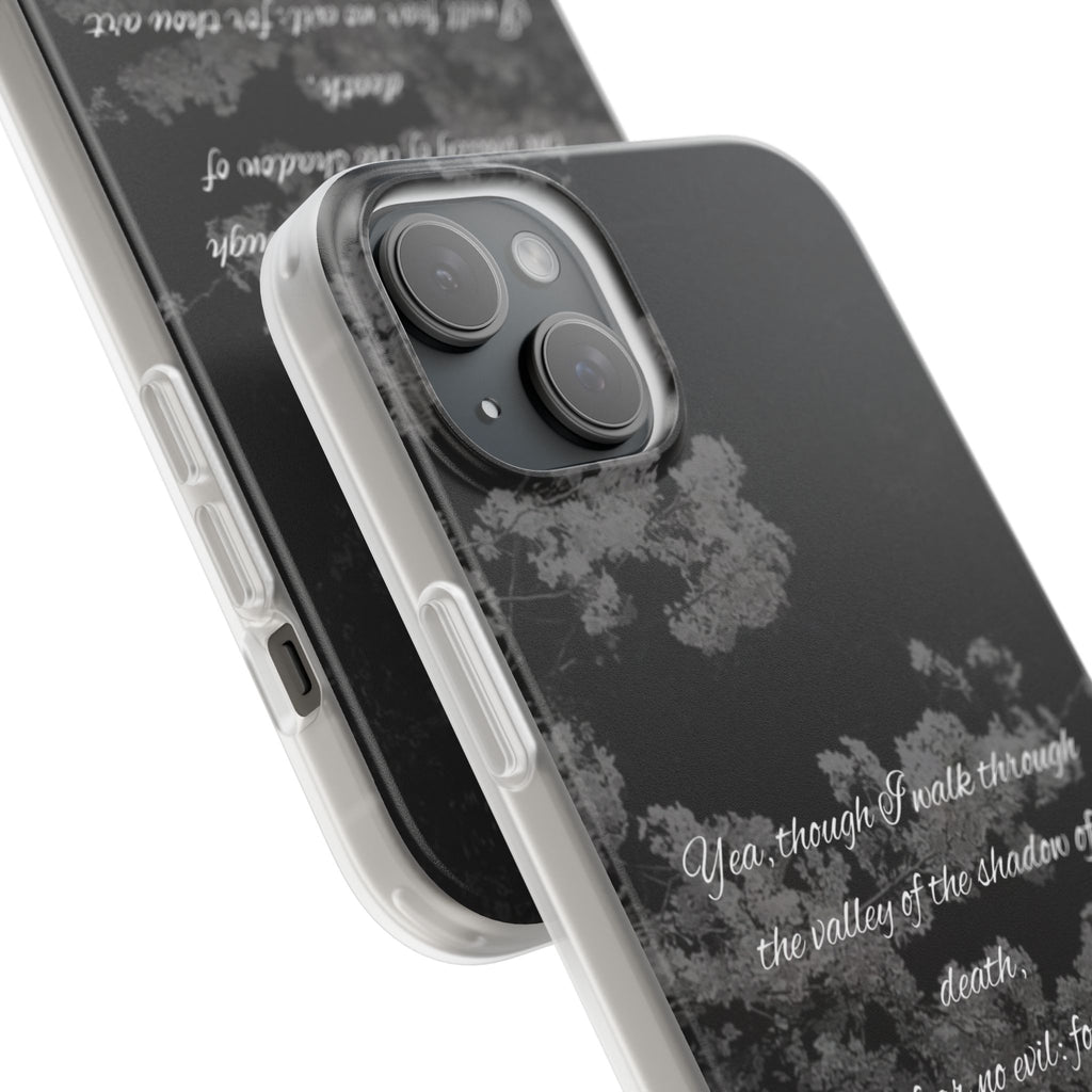 Phone Case — Psalm 23:4 Black Cloudy Faith Design