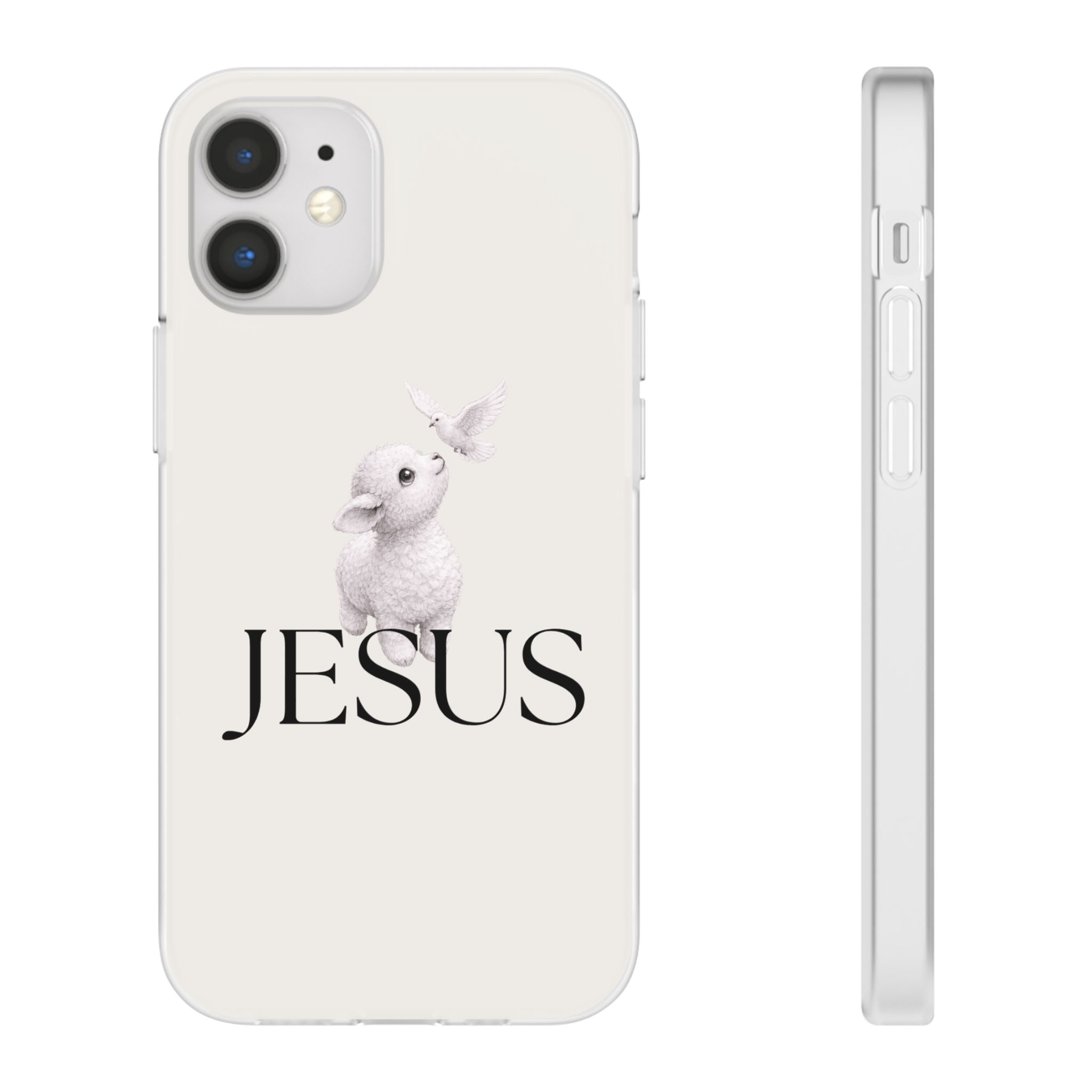 Jesus Lamb Phone Case - Christian Faith iPhone Case with Dove