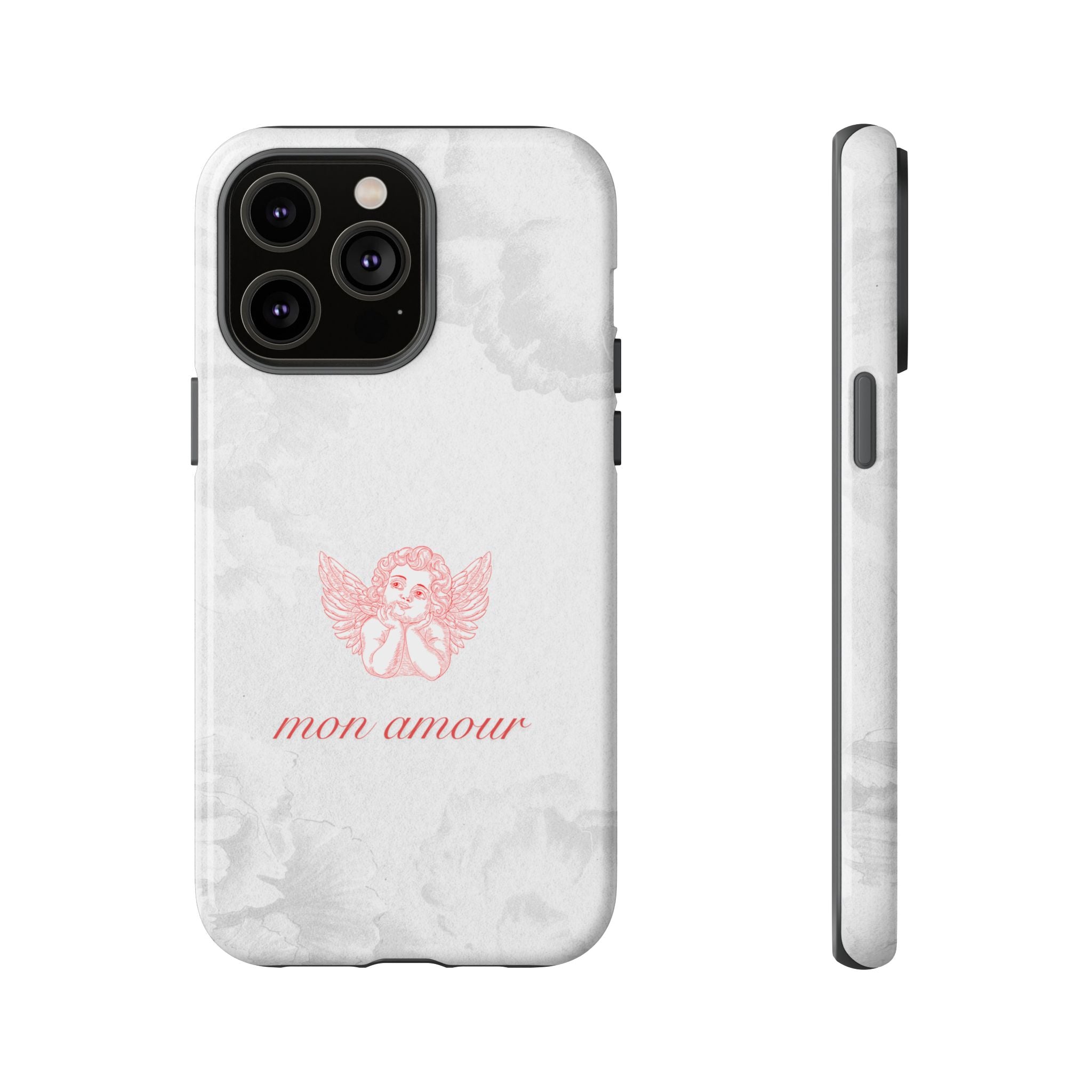 Tough Case — 'mon amour' Pink Cherub Floral Phone Case