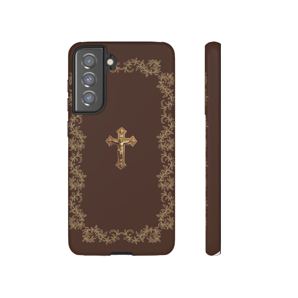 Gold Cross Bible - Christian Tough Phone Case