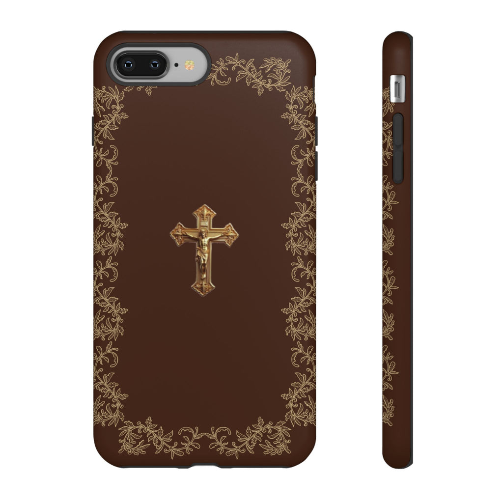 Gold Cross Bible - Christian Tough Phone Case