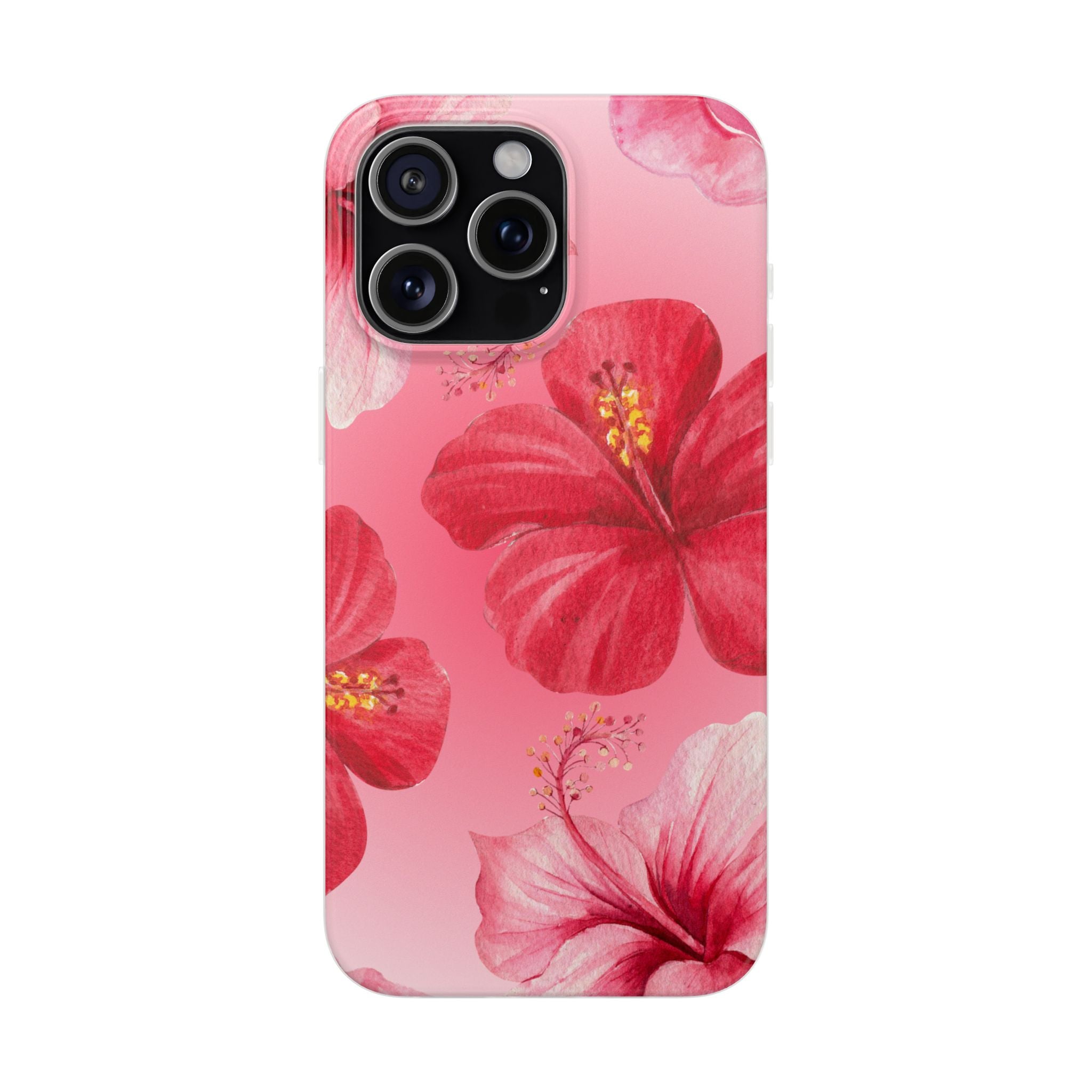 Hibiscus Floral Phone Case – Pink Tropical Flexi Case