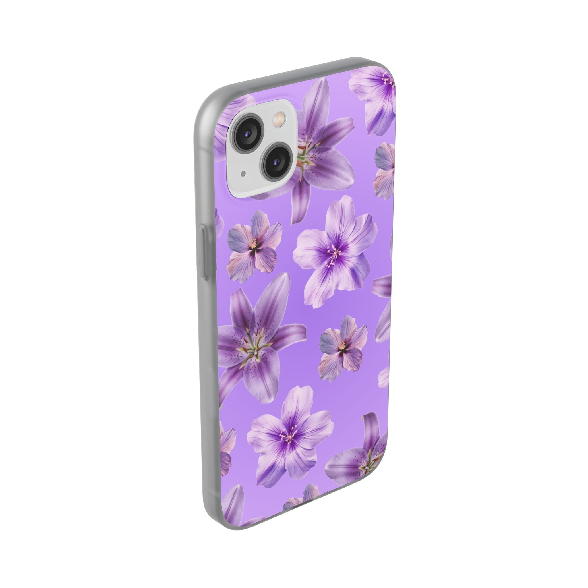 Purple Floral Phone Case — Lavender Blossom Flexi Case
