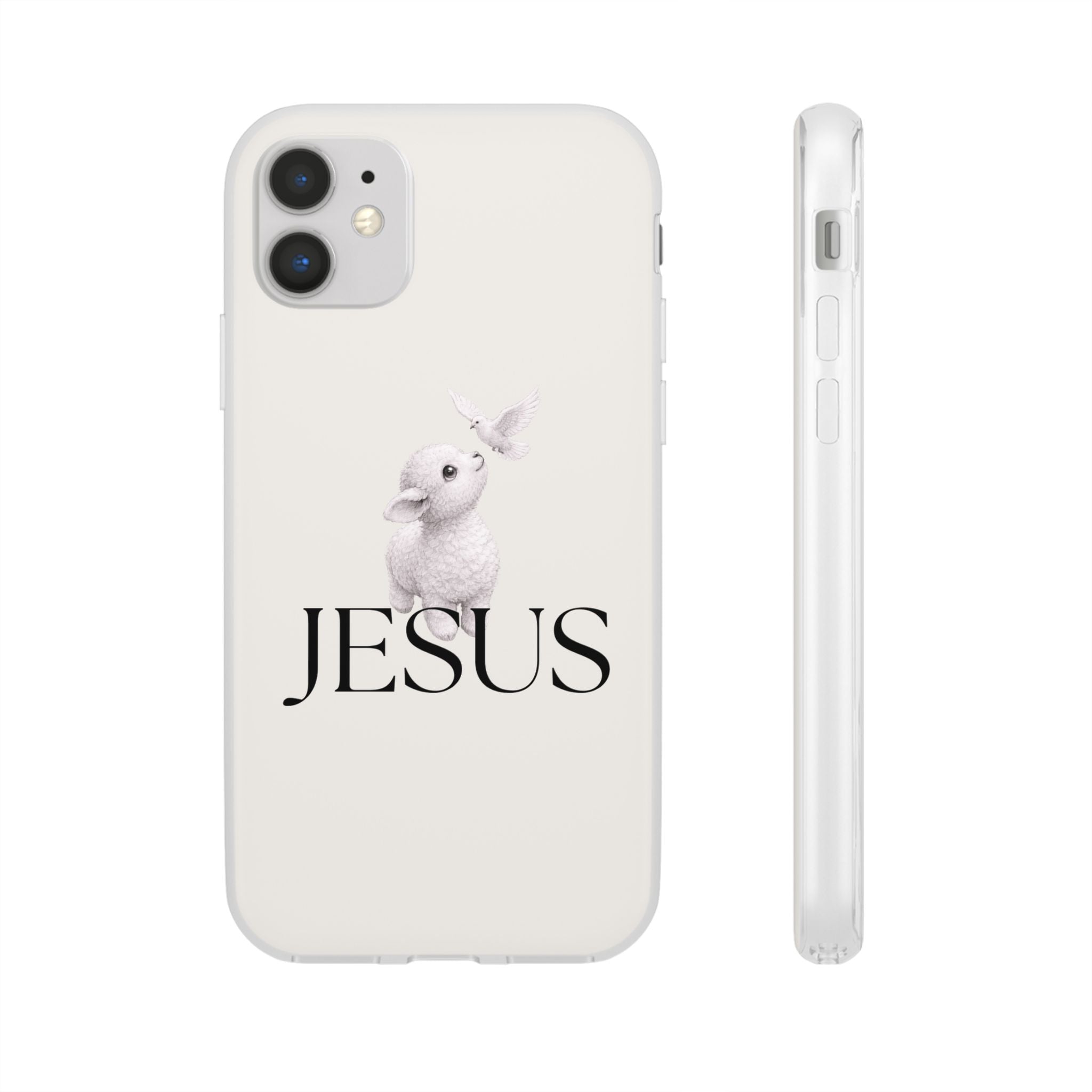 Jesus Lamb Phone Case - Christian Faith iPhone Case with Dove