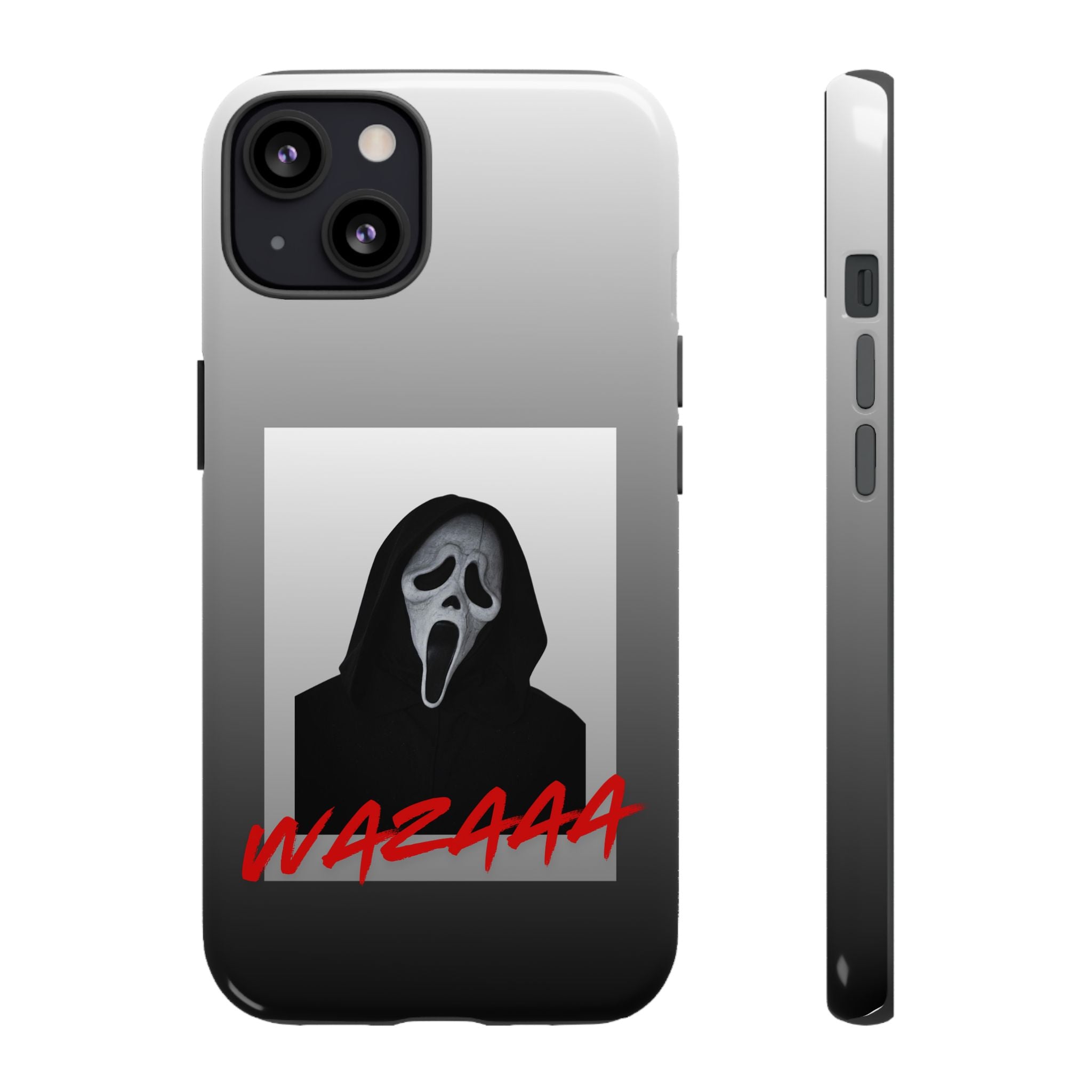 Scream Mask Phone Case – 'WAZAAA' Horror Movie Protective Cover