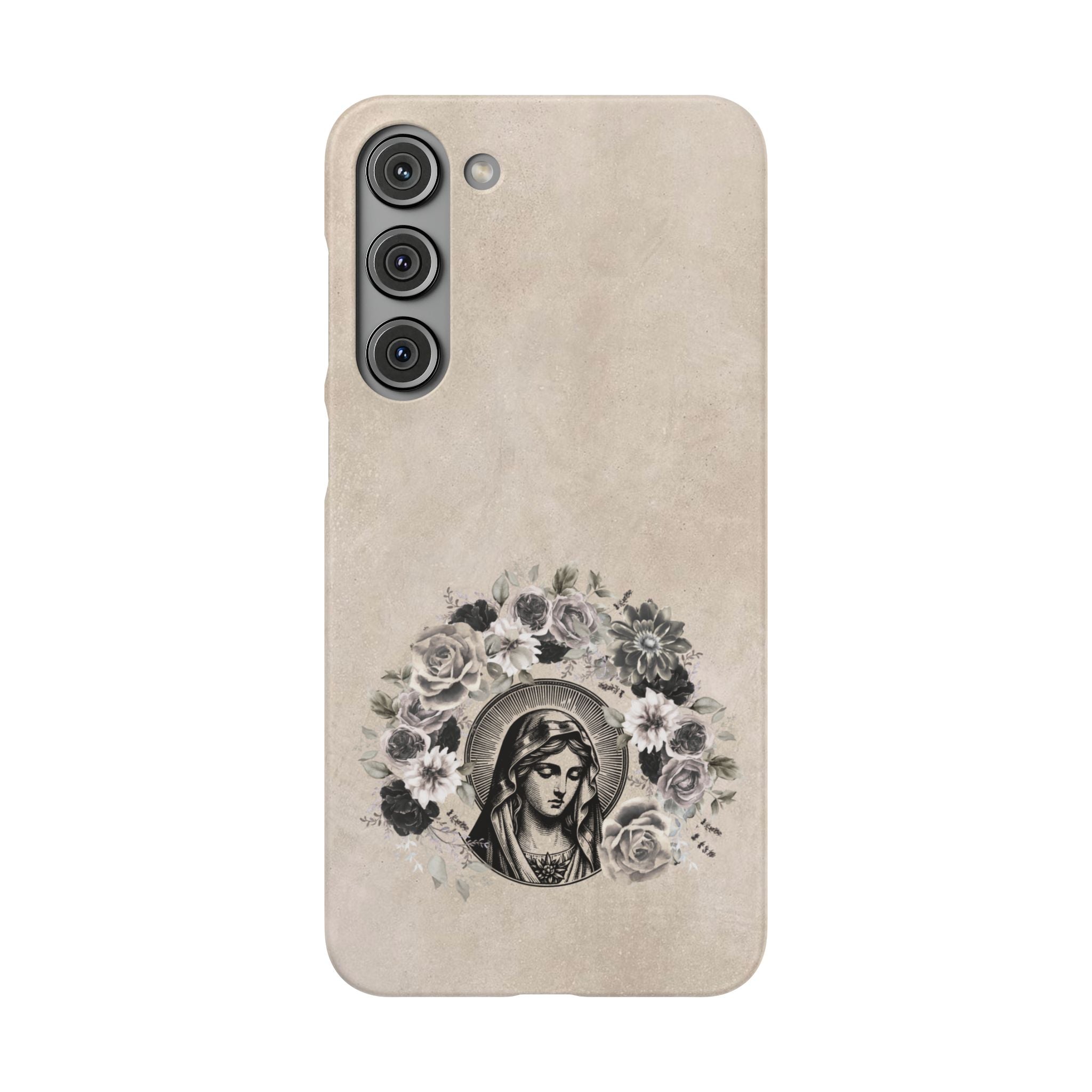 Vintage Madonna Floral Phone Case — Religious iPhone Snap Case
