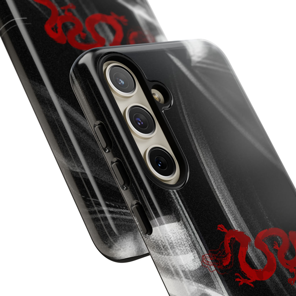 Phone Case — Black Abstract Smoke Design