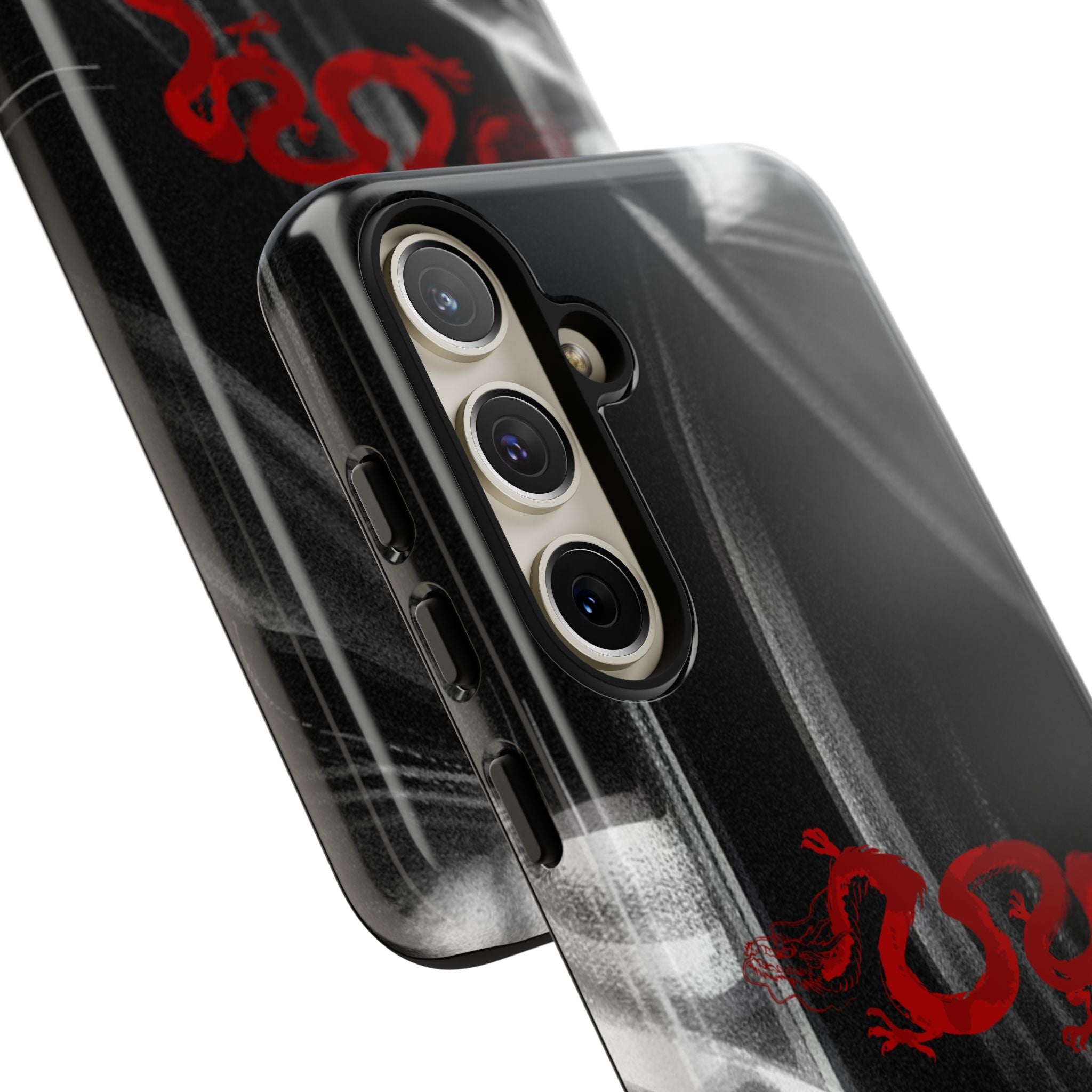 Phone Case — Black Abstract Smoke Design