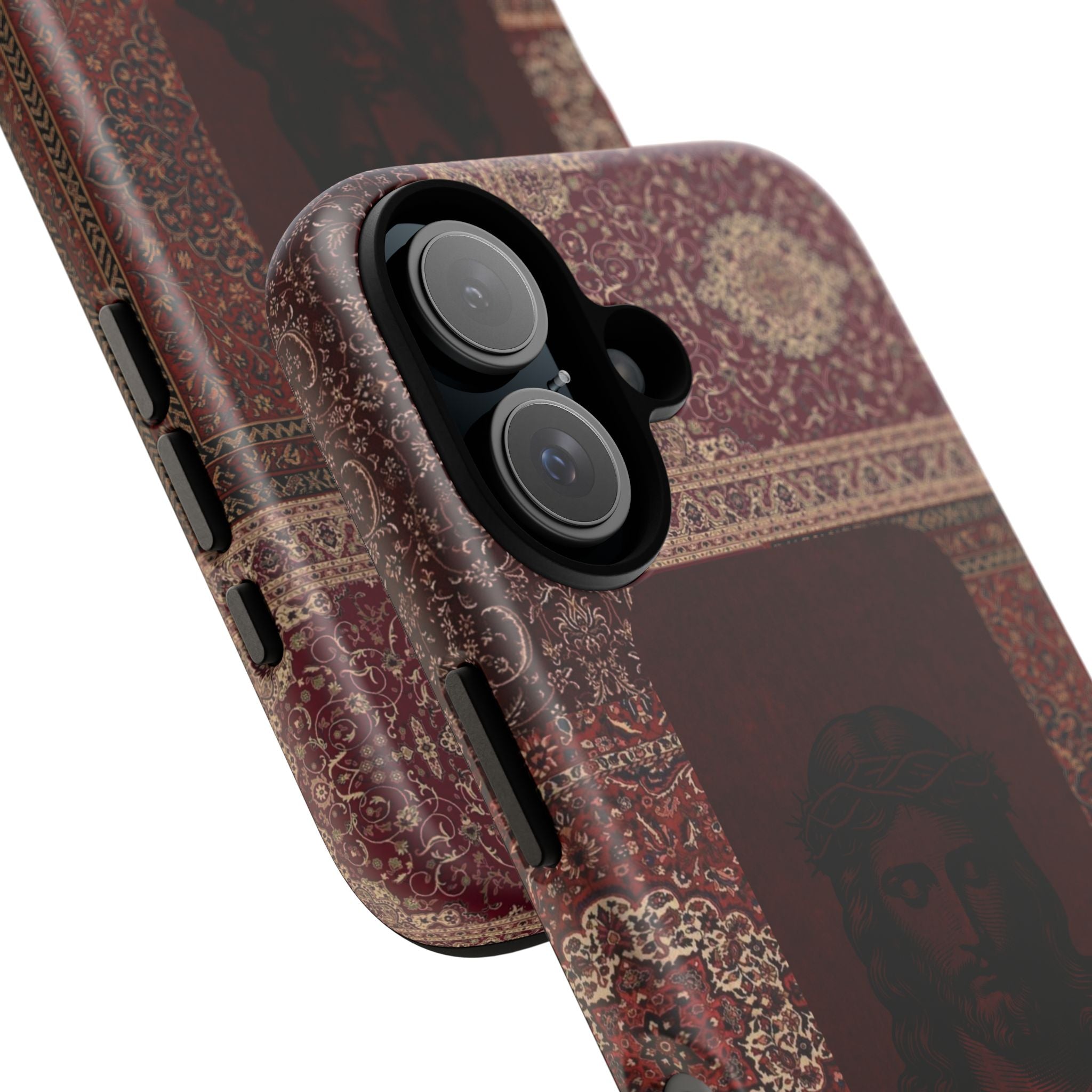 Religious Vintage Rug Phone Case — Jesus Portrait Tough Case