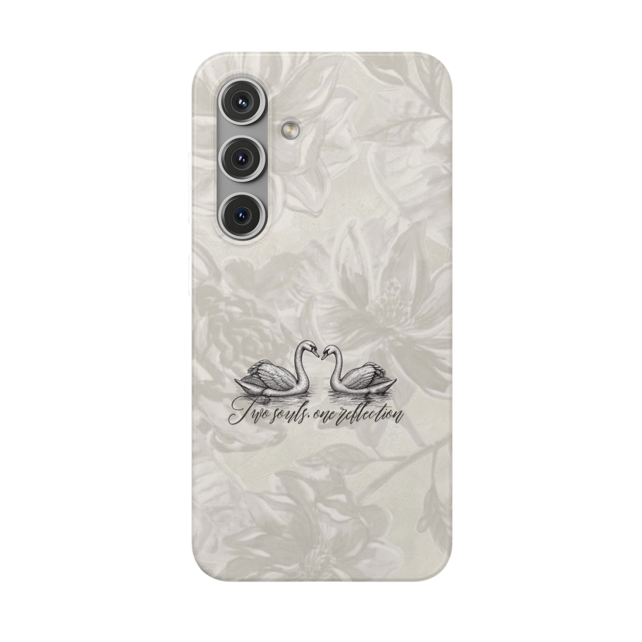Swan Reflection Floral Phone Case