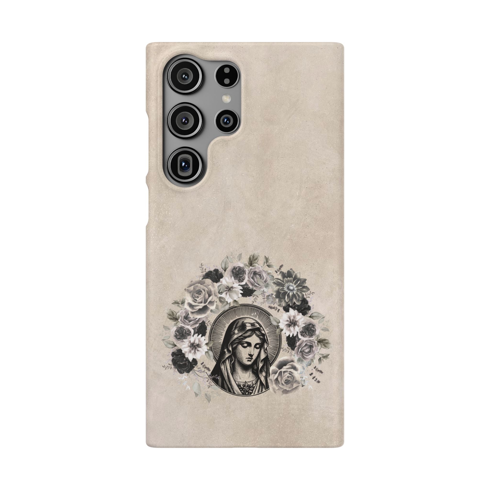 Vintage Madonna Floral Phone Case — Religious iPhone Snap Case