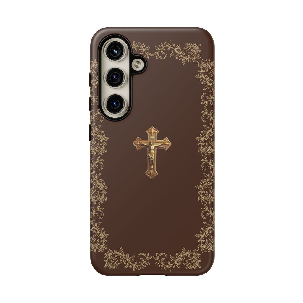Gold Cross Bible - Christian Tough Phone Case