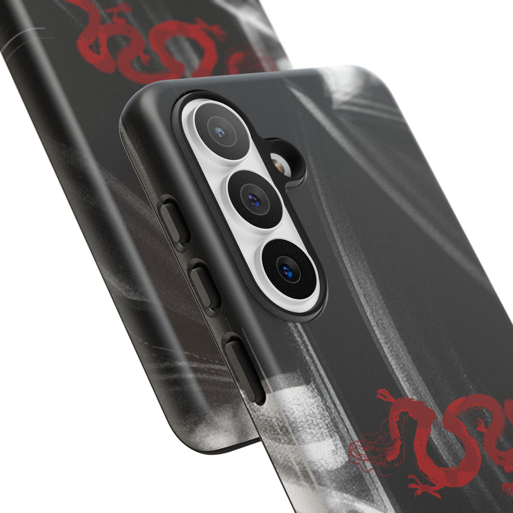 Phone Case — Black Abstract Smoke Design