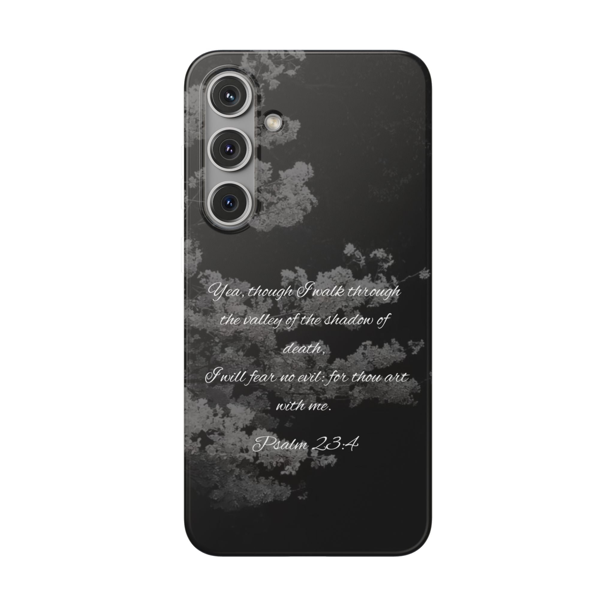 Phone Case — Psalm 23:4 Black Cloudy Faith Design