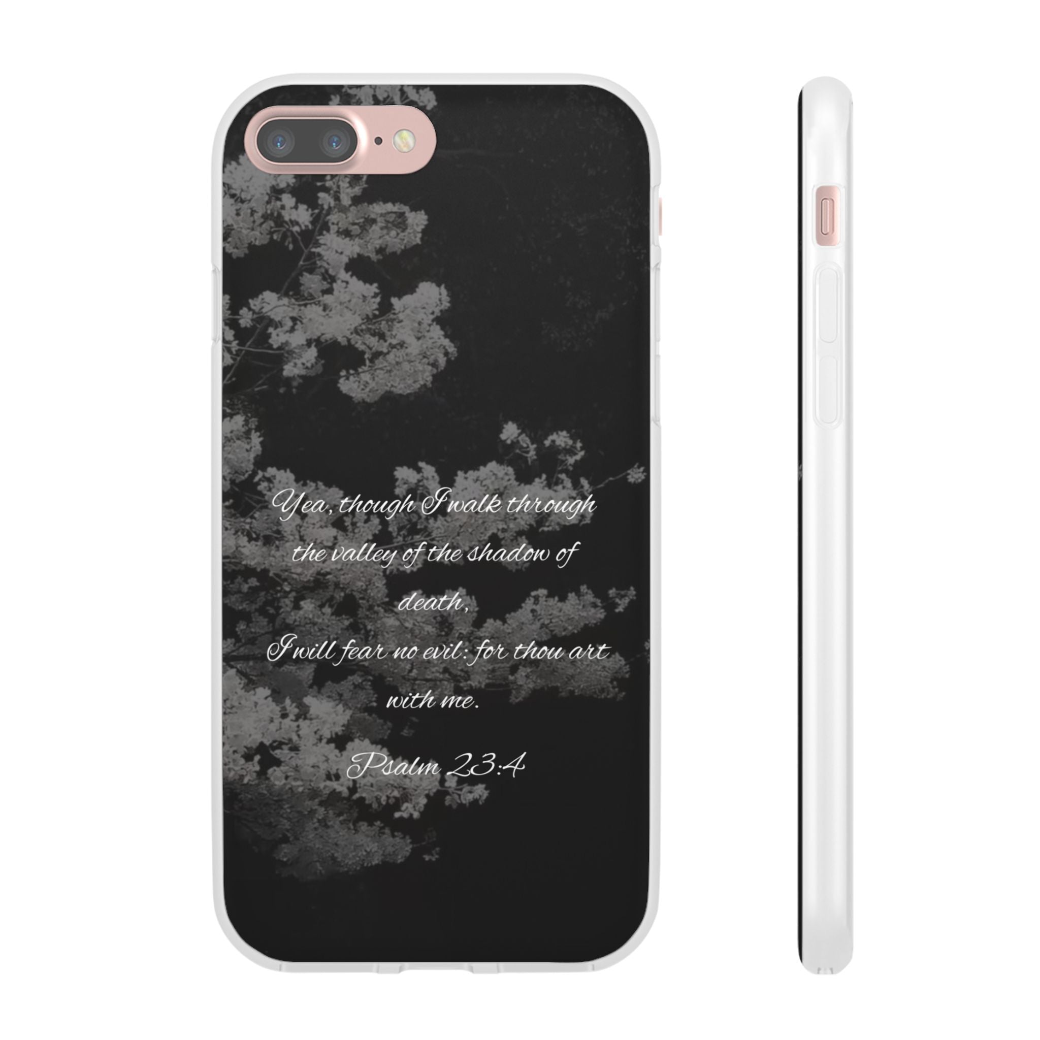 Phone Case — Psalm 23:4 Black Cloudy Faith Design