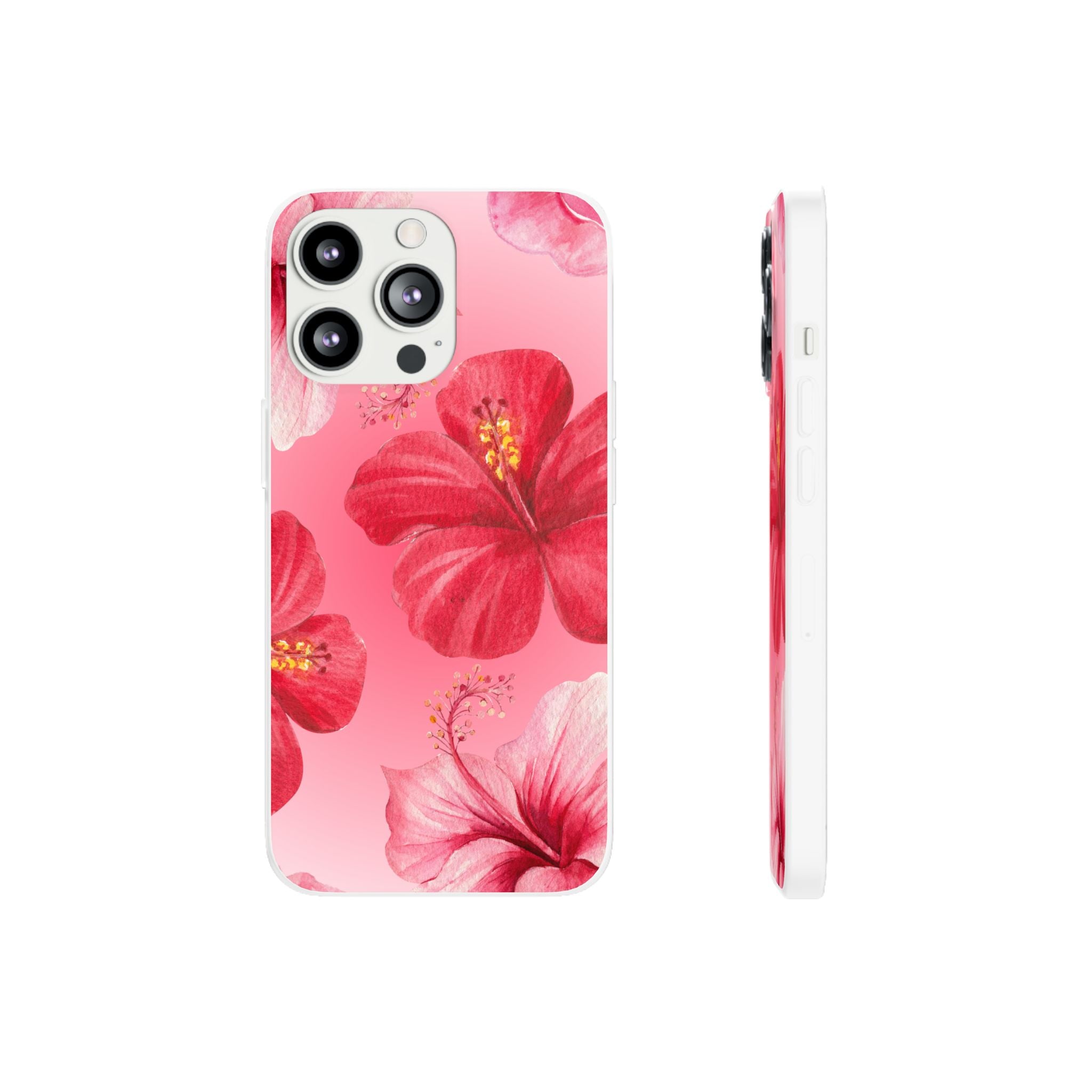 Hibiscus Floral Phone Case – Pink Tropical Flexi Case