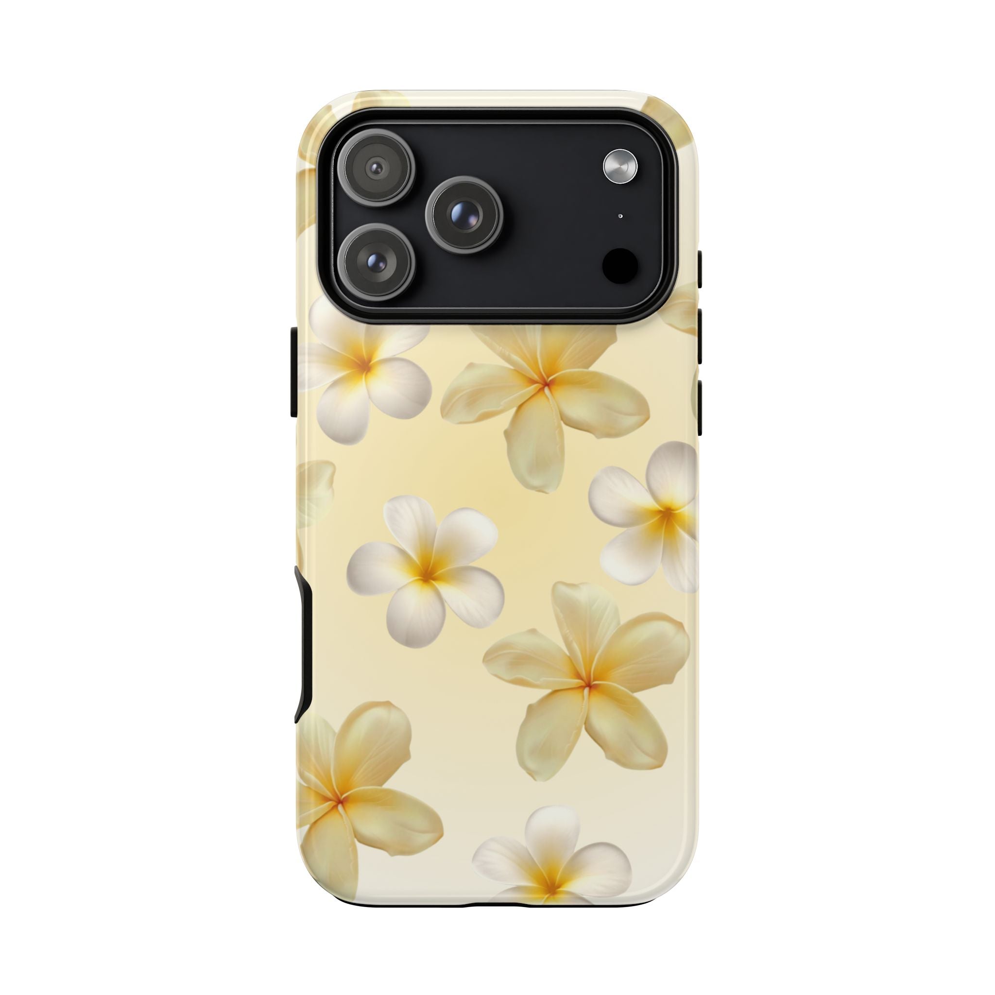 Plumeria Floral Phone Case — Tropical Yellow Hard Phone Cover