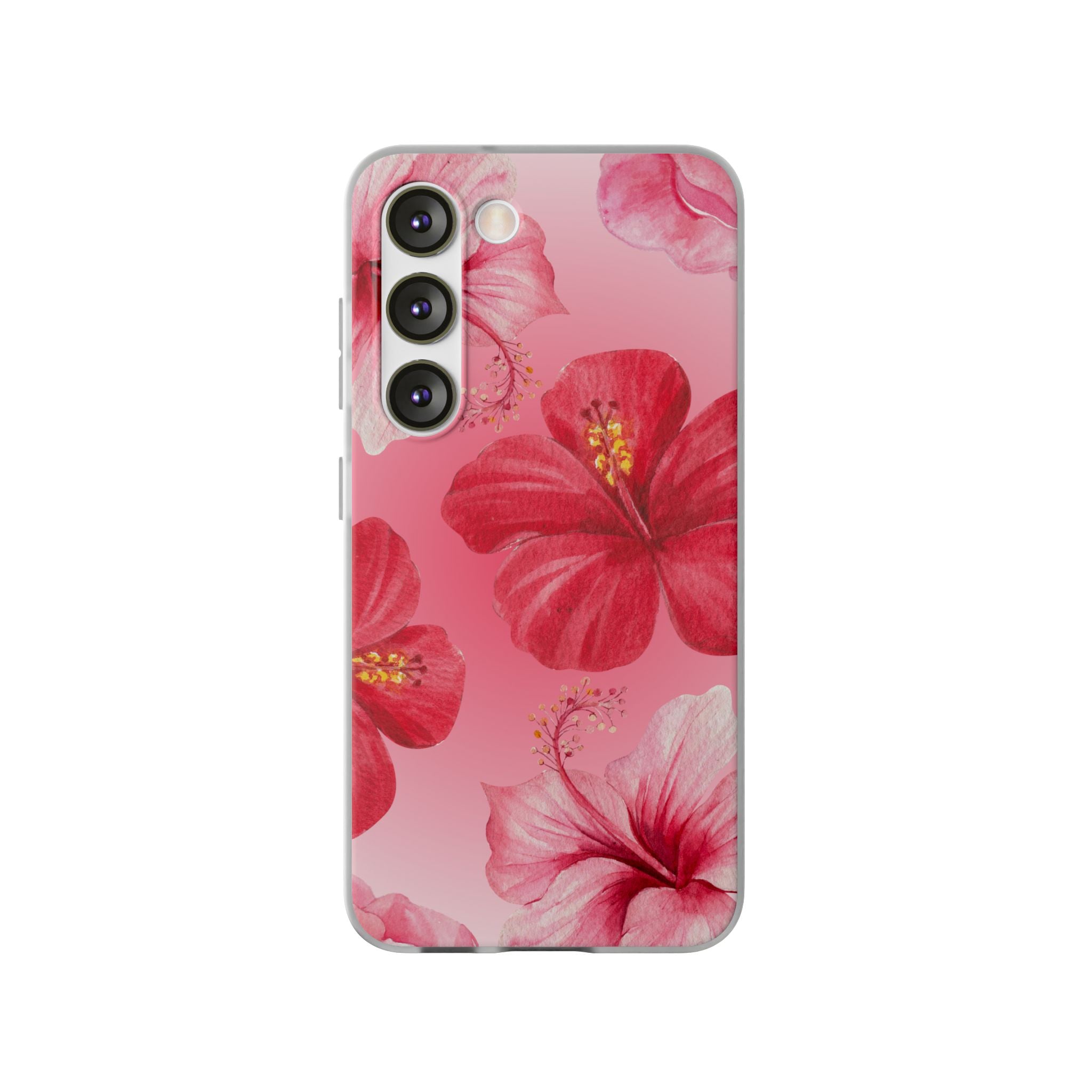 Hibiscus Floral Phone Case – Pink Tropical Flexi Case