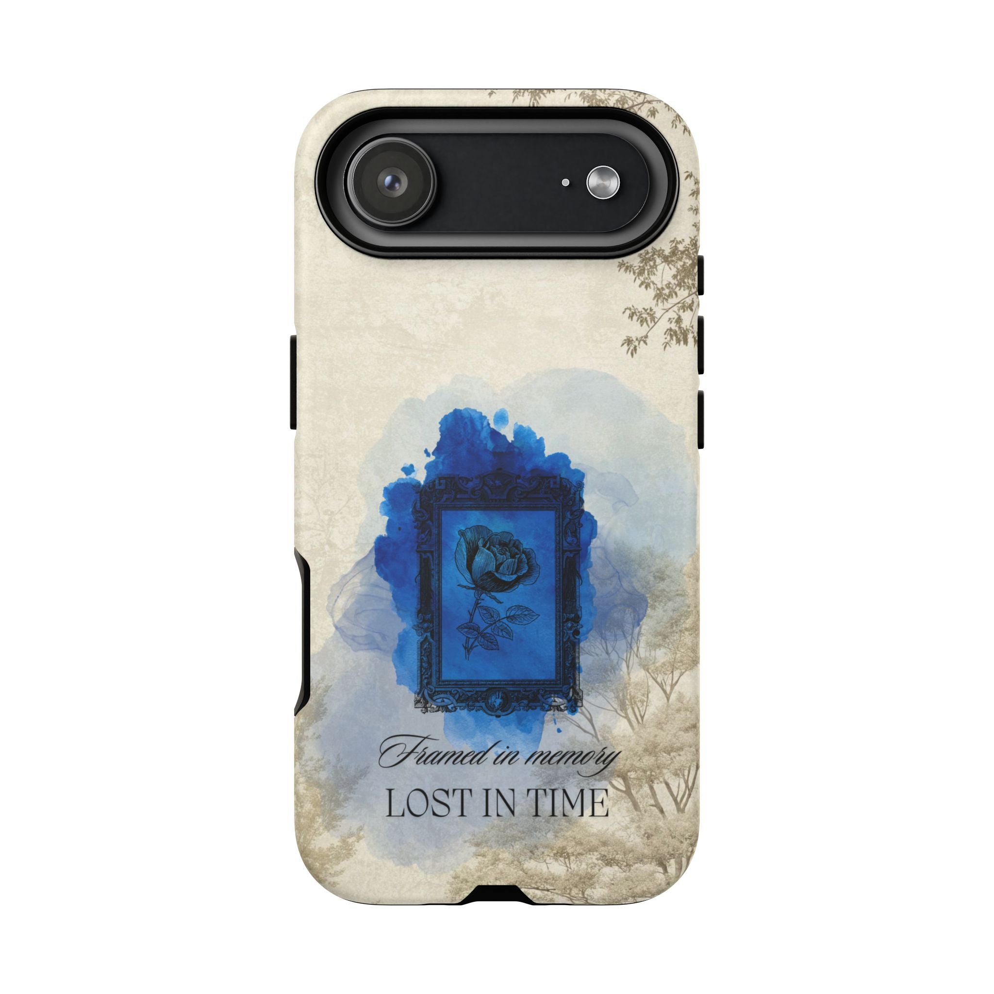 Vintage Blue Rose Phone Case – "Lost in Time" Protective Cover