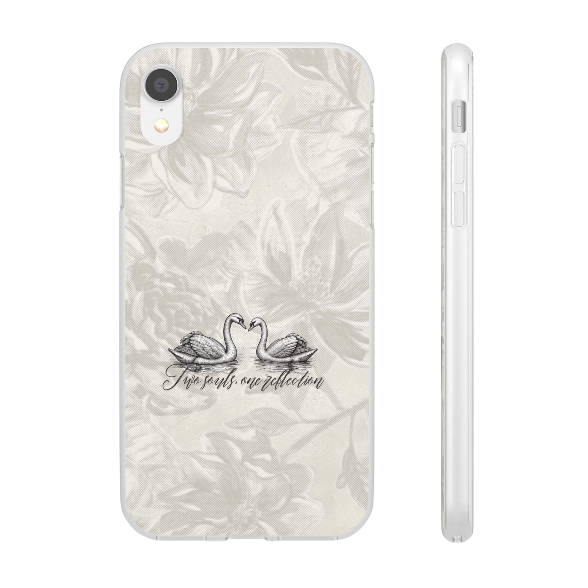 Swan Reflection Floral Phone Case