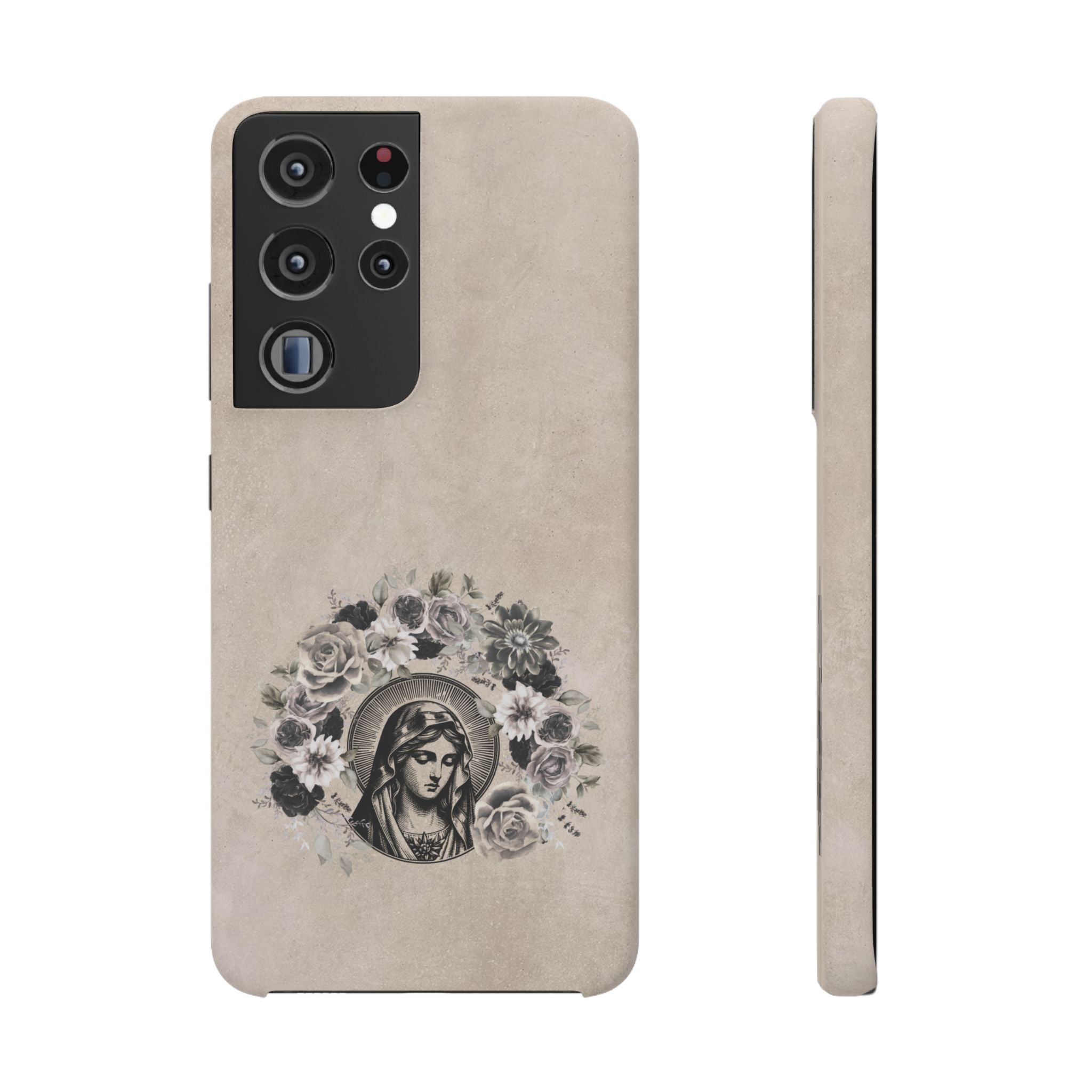 Vintage Madonna Floral Phone Case — Religious iPhone Snap Case
