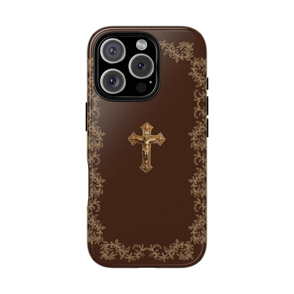 Gold Cross Bible - Christian Tough Phone Case