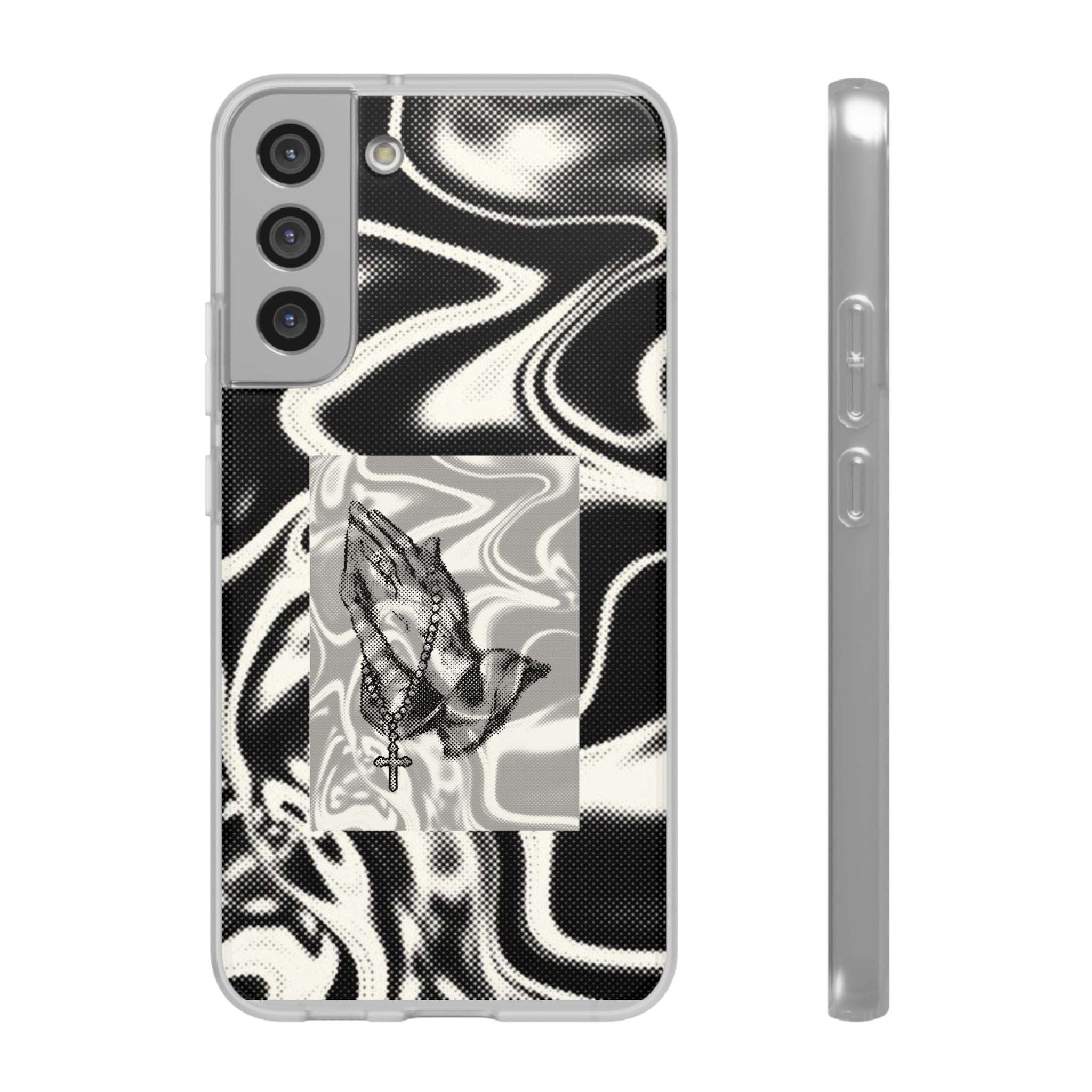 Praying Hands Black & White Phone Case