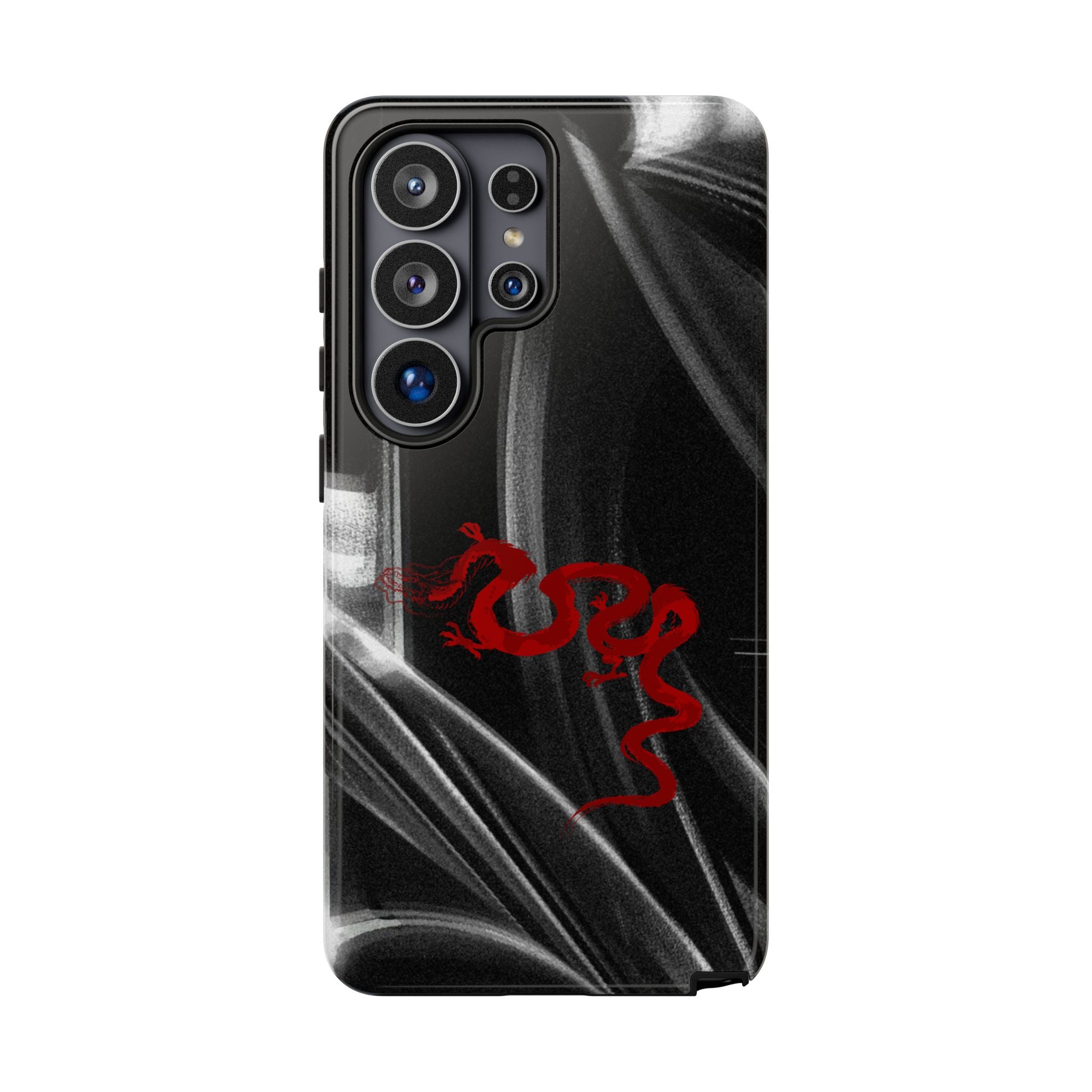 Phone Case — Black Abstract Smoke Design