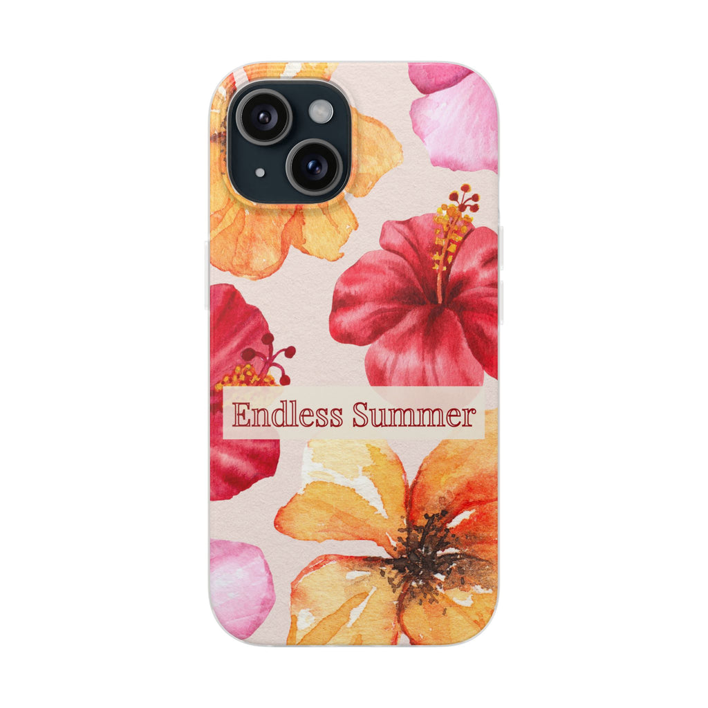Phone Case - 'Endless Summer' Floral Watercolor Protective Flexi Case