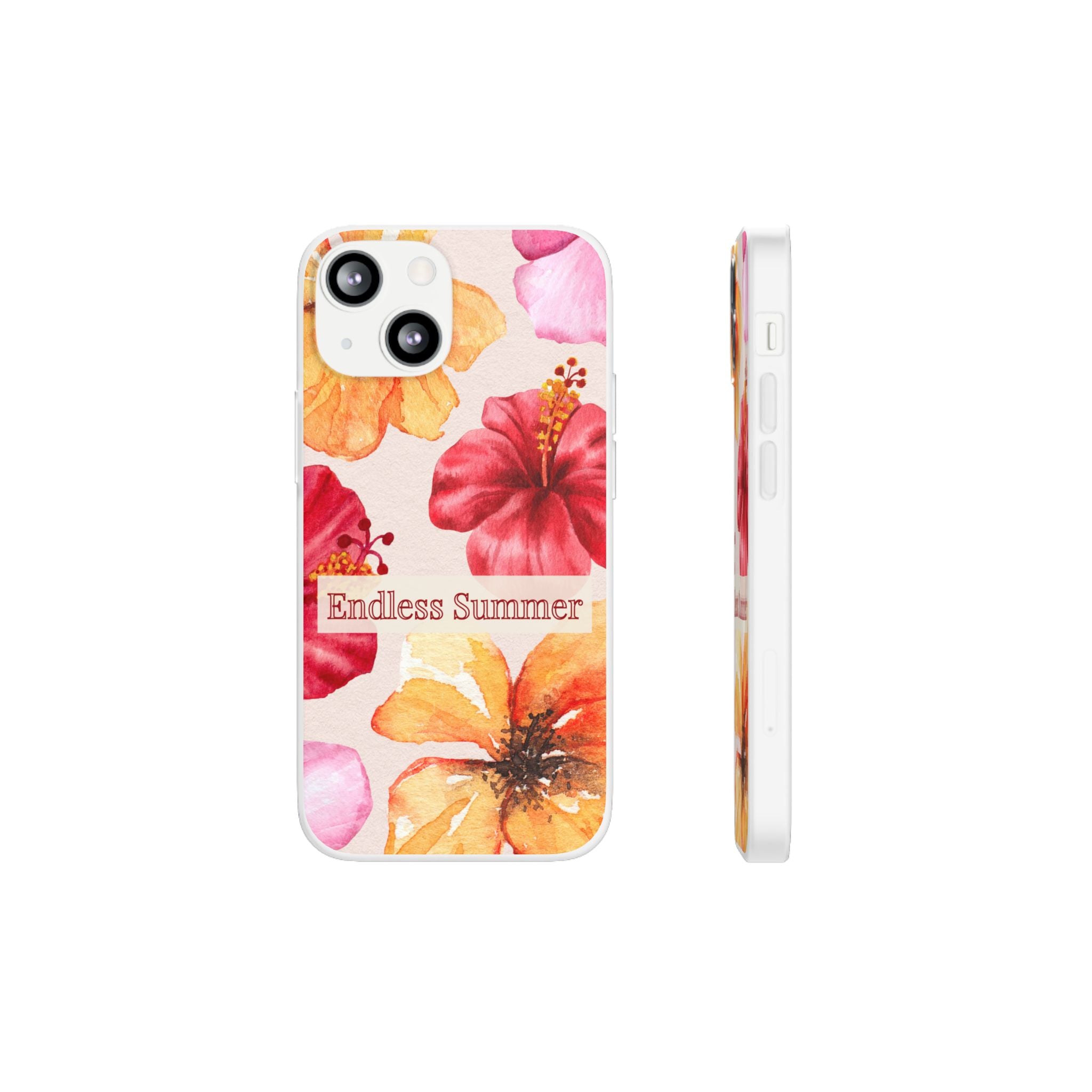 Phone Case - 'Endless Summer' Floral Watercolor Protective Flexi Case