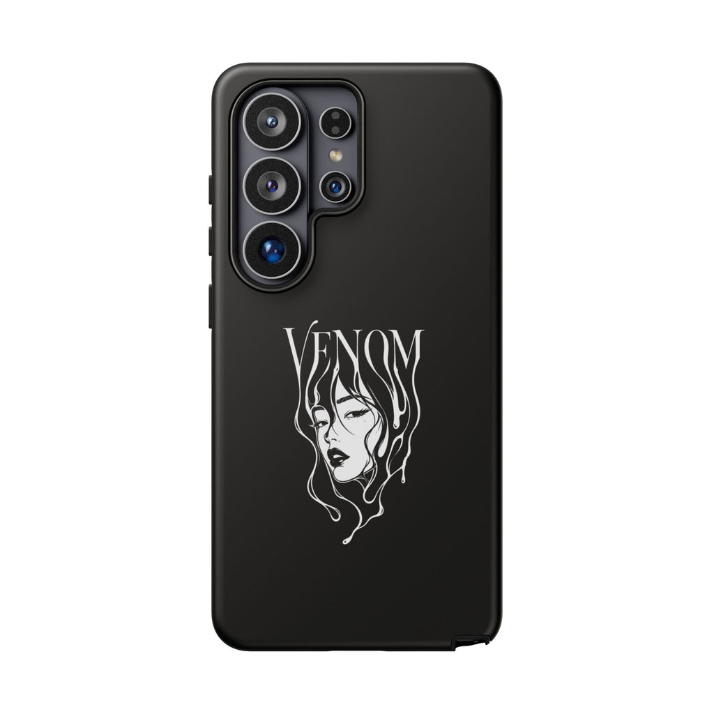 Venom Goth Phone Case — Black Protective Tough Case with Dark Femme Artwork