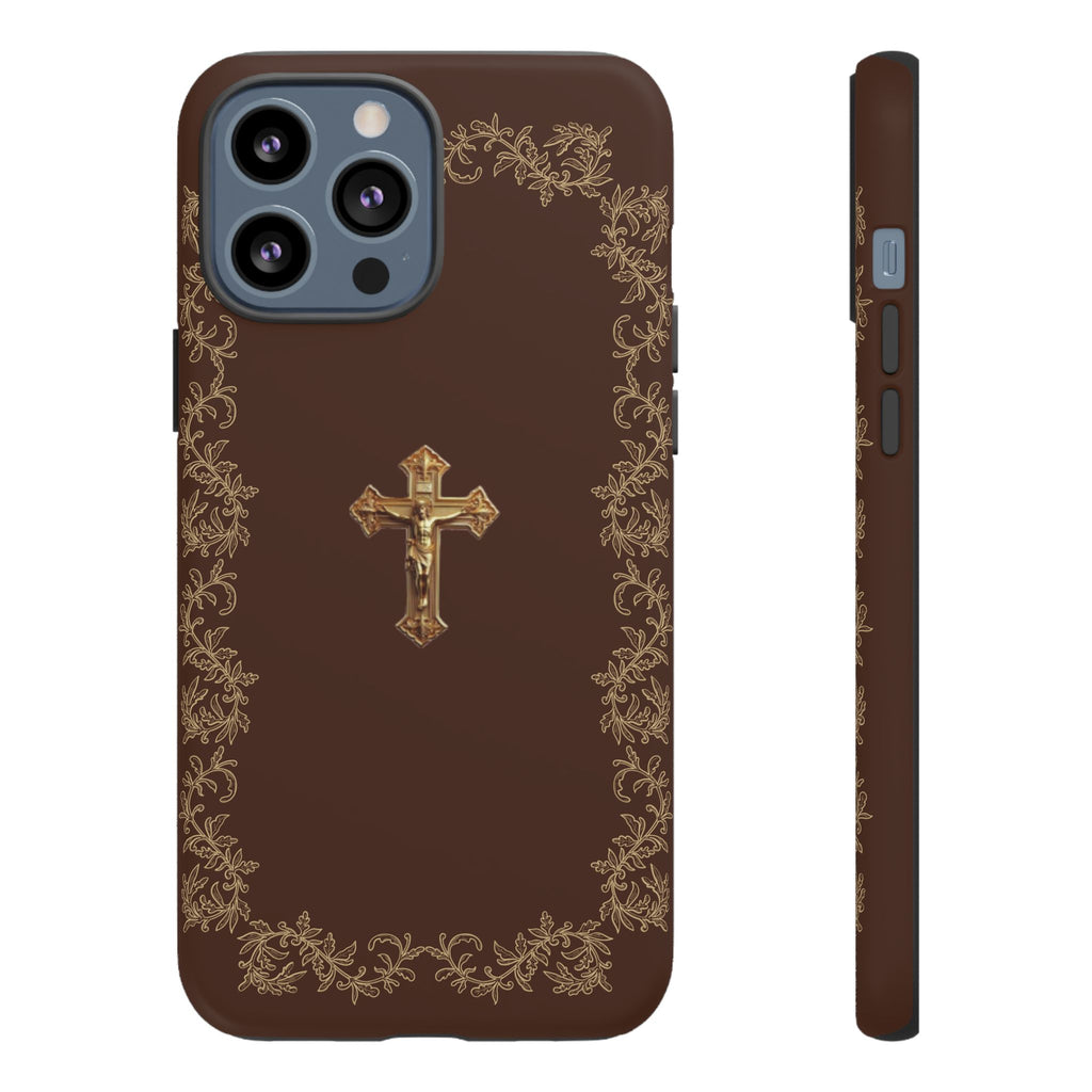 Gold Cross Bible - Christian Tough Phone Case