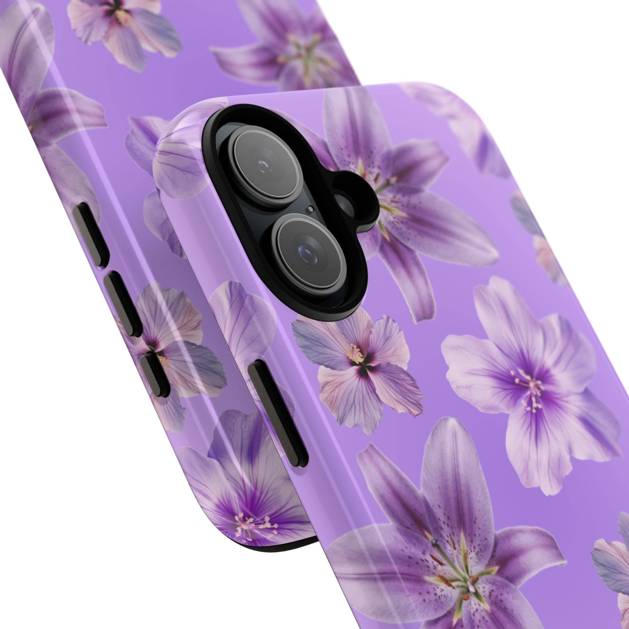 Floral Lavender Tough Phone Case – Purple Blossom Protective Cover